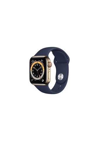 Apple Smartwatch »Series 6, GPS Cellular, 40mm Edelstahl-Gehäuse mit Sportarmband«,... kaufen