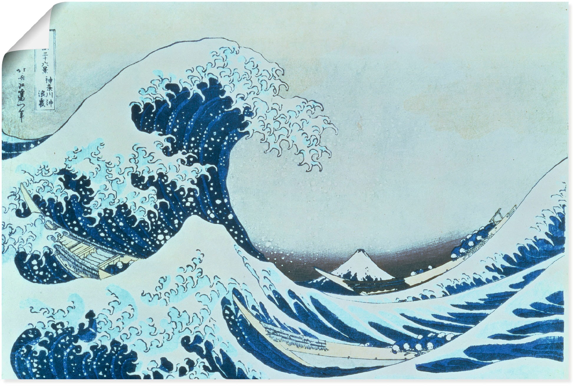 Image of Artland Poster "Die grosse Welle von Kanagawa. 1831" Gewässer 1 Stk. tlg. ohne Rahmen