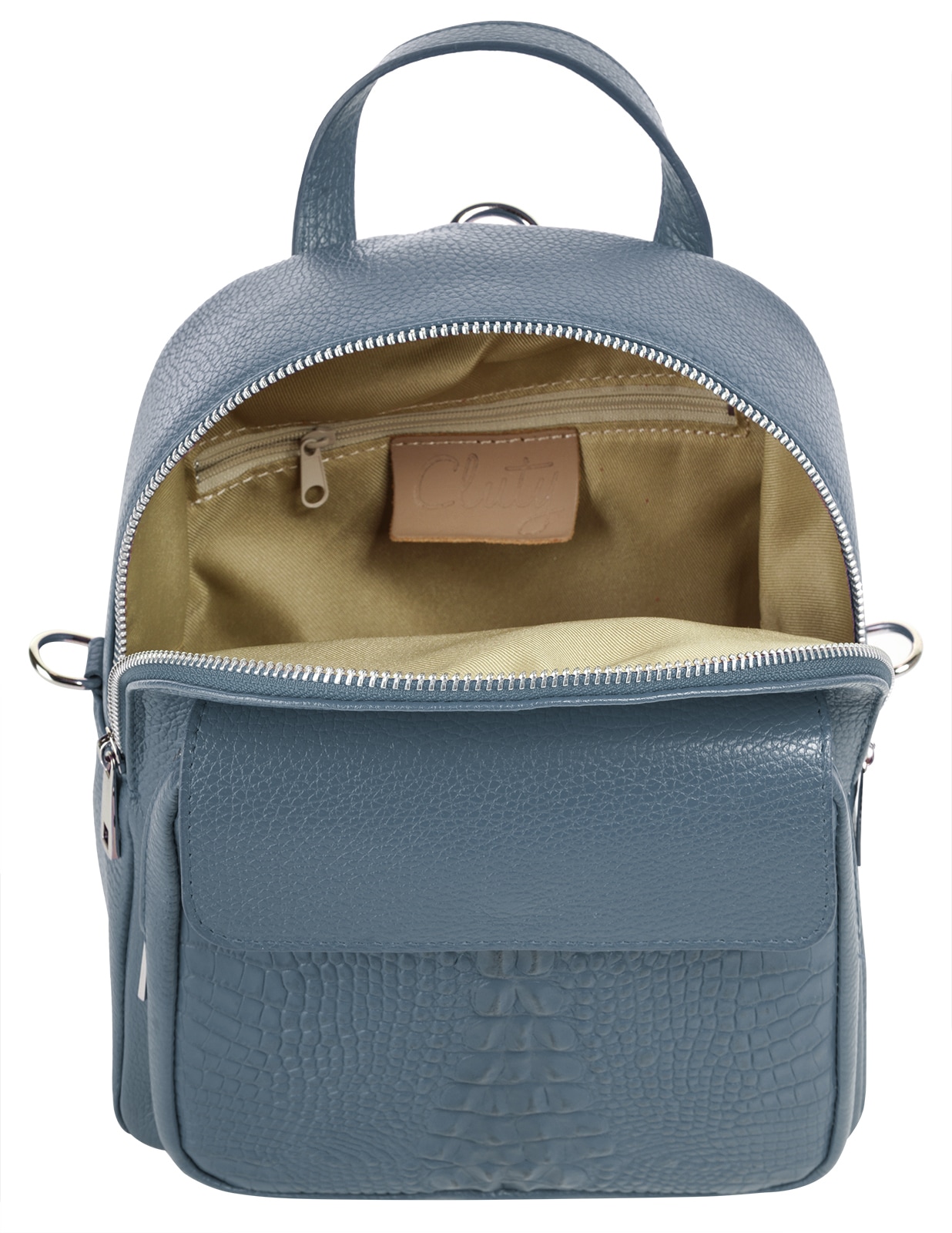 Cluty Cityrucksack, echt Leder, Made in Italy