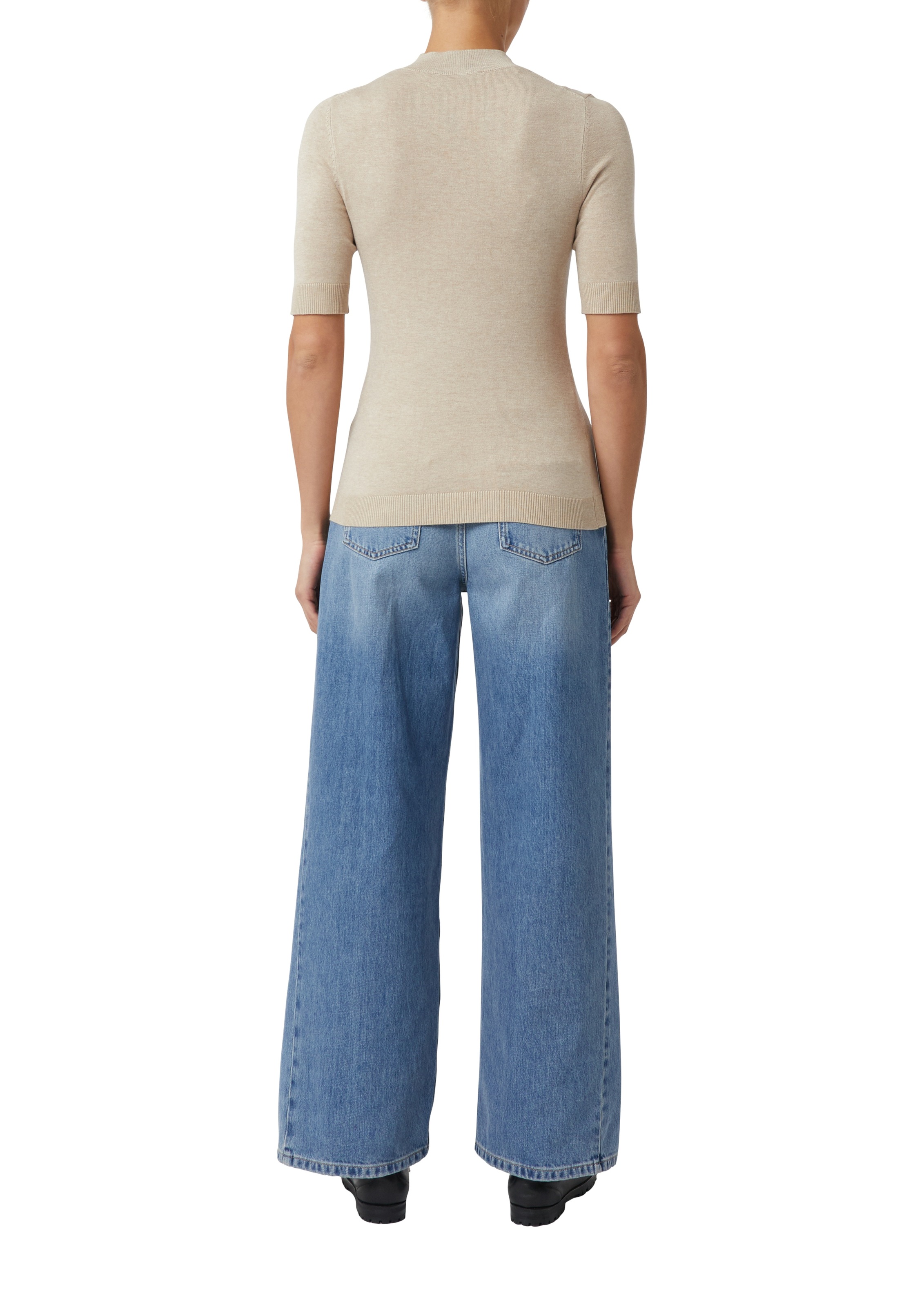 Comma Pull en tricot halbarm, mit Stehkragen