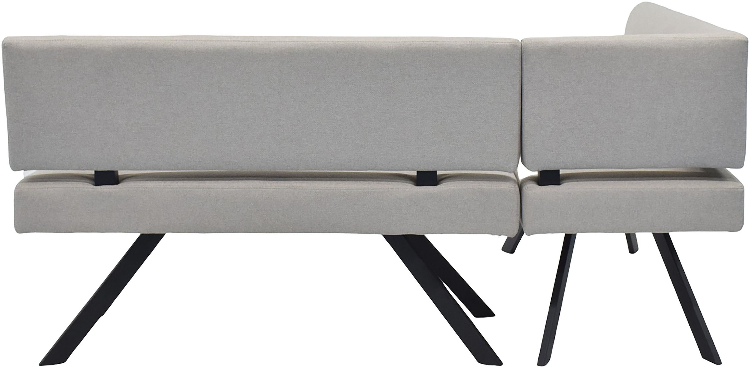 byLIVING Banc d'angle »TORONTO« Tissu tissé, jusqu’à 160 kg, ressorts ensachés, piètement 4 pieds, 3 places assises