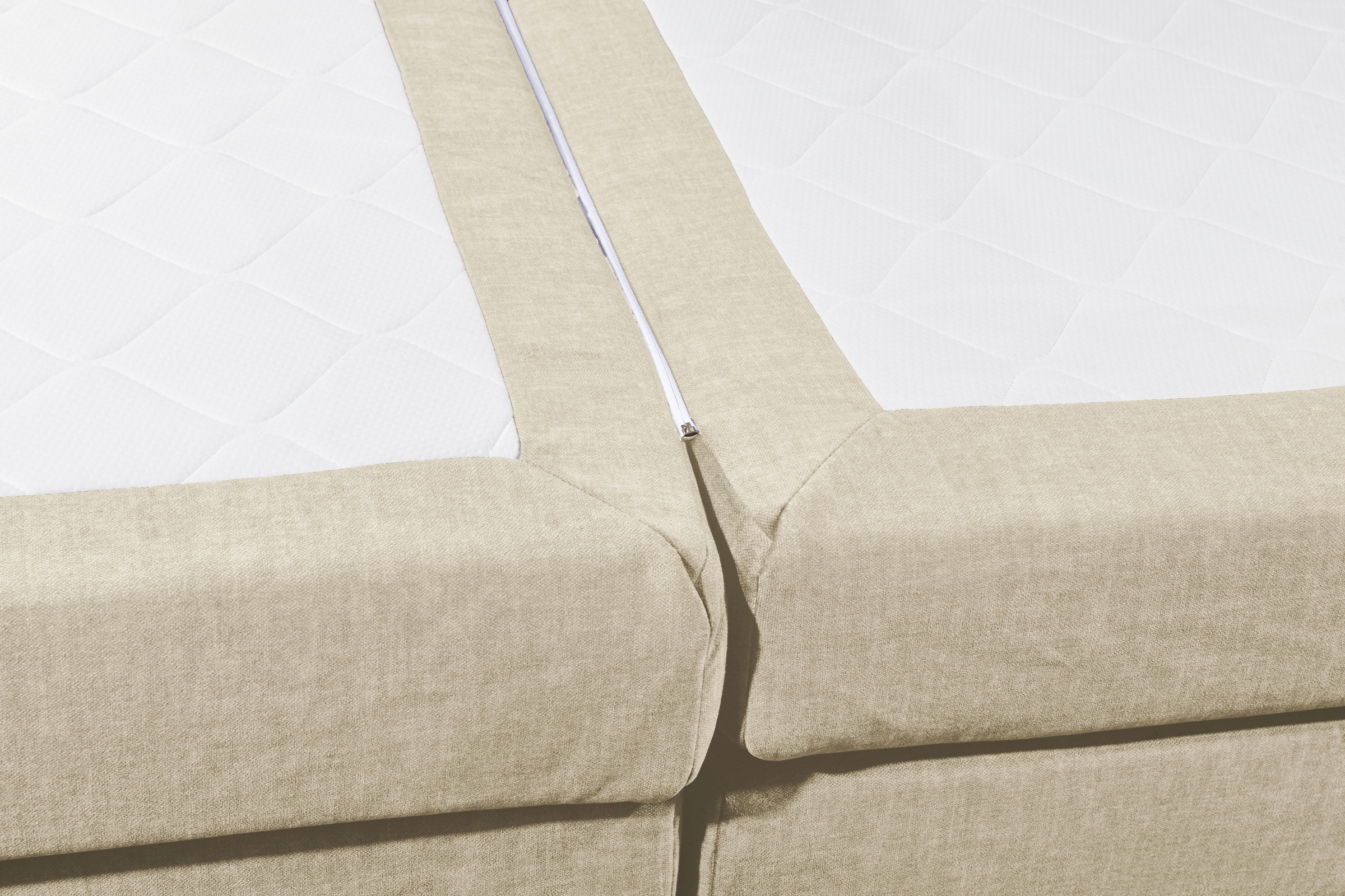 ED EXCITING DESIGN Lit boxspring »Fanes mit Komforteinstiegshöhe von 73cm« erhältlich in 180x200cm, inkl. Bettkasten und 7cm Visco-Topper