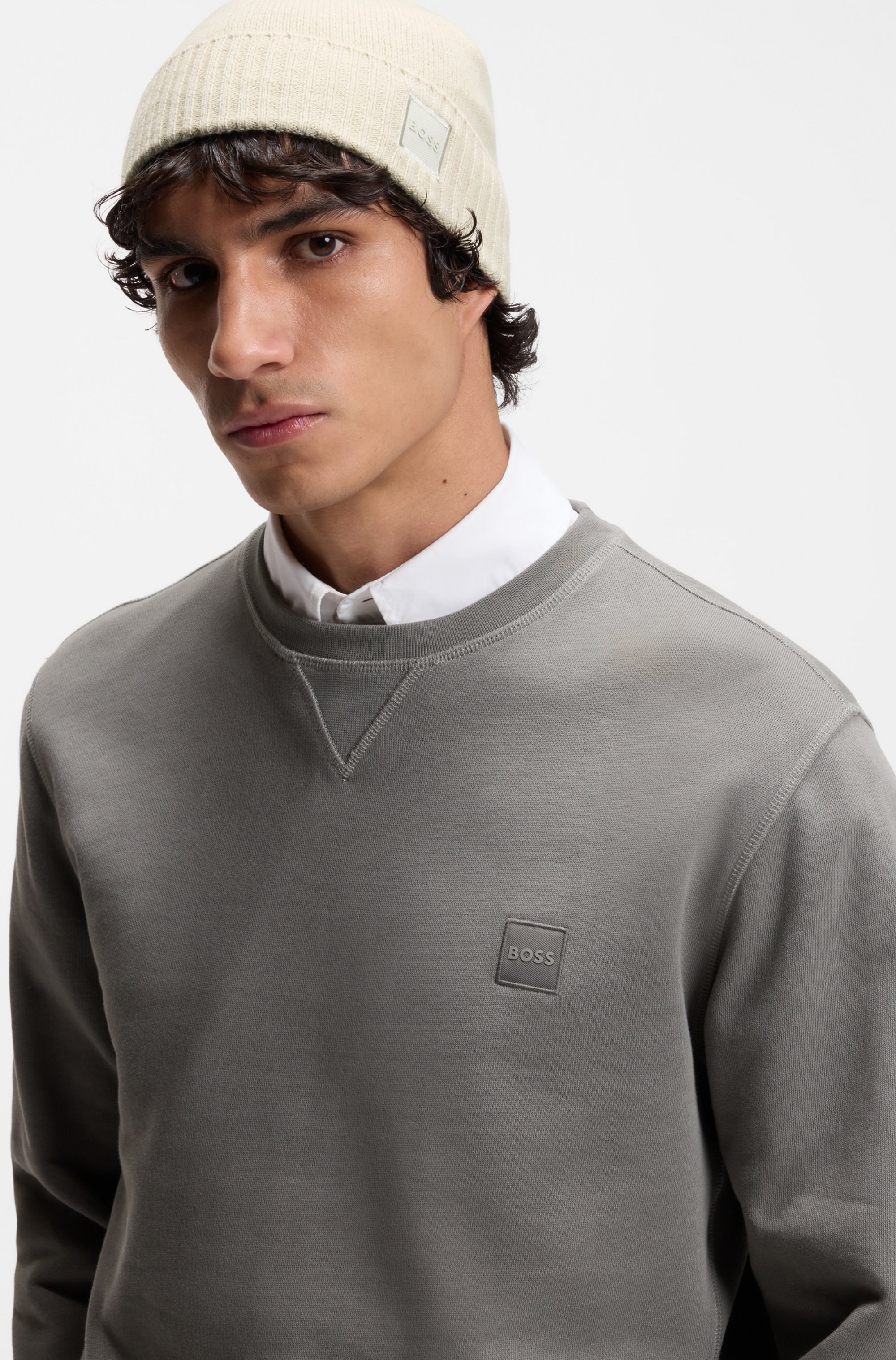 BOSS ORANGE Bonnet »Akaio_R_Hat« Badge logo ton sur ton, unisexe