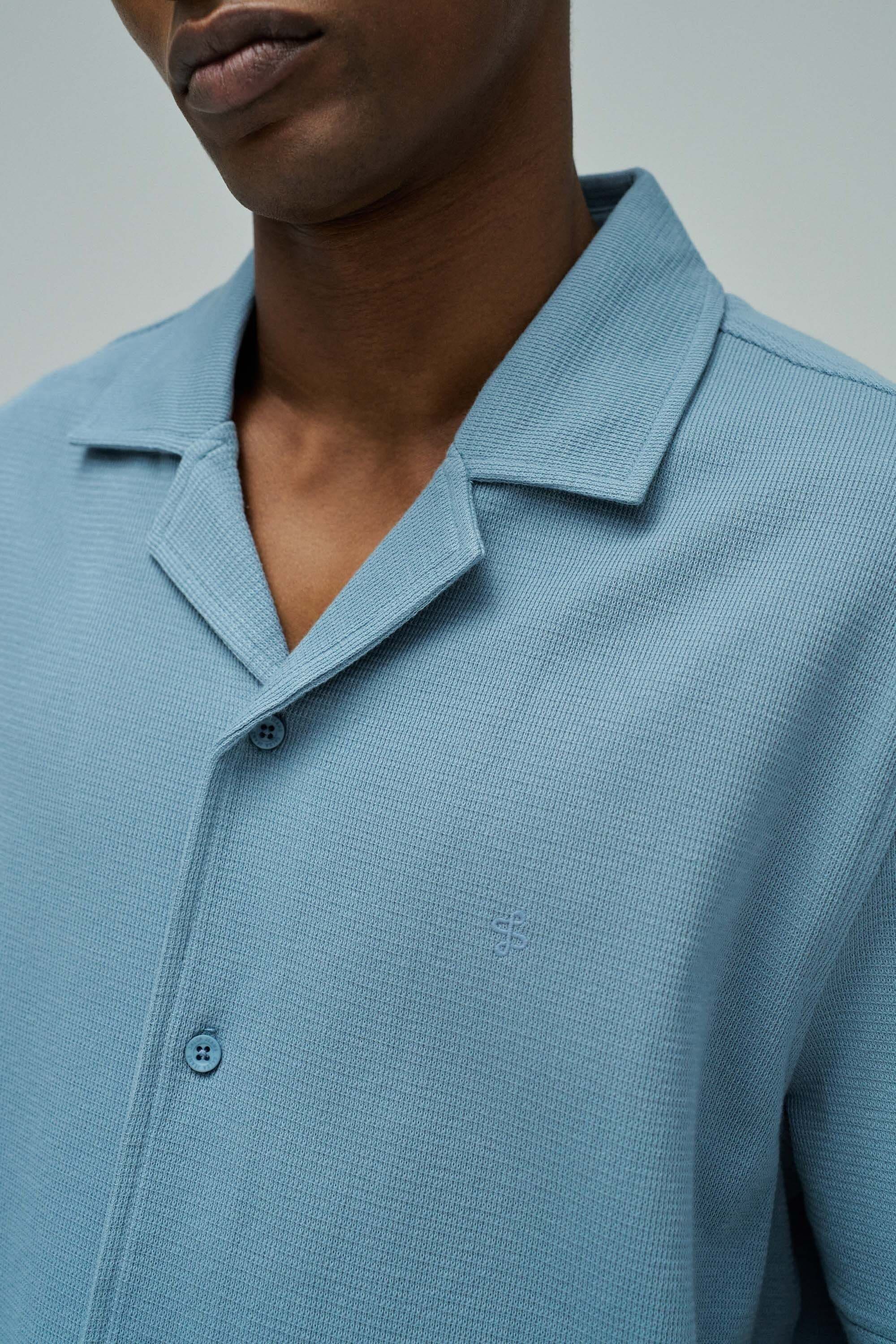 Salsa Chemise à manches courtes »Salsa Jeans Kurzarmhemd Textured Waffle«