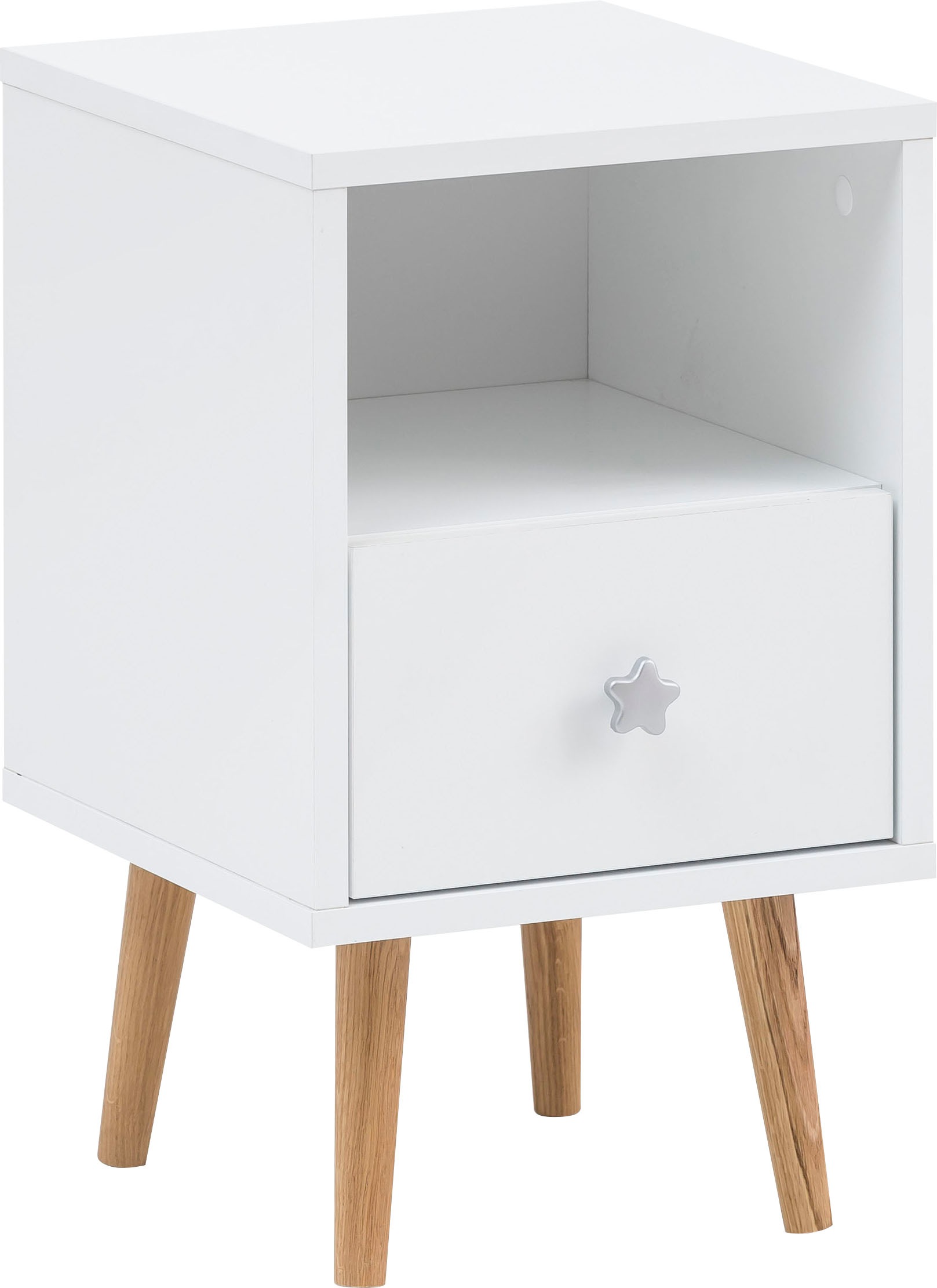 Image of Schildmeyer Nachtkommode »Moonlight«, mit Möbelfüsse aus Massivholz und Melamin-Oberfläche bei Ackermann Versand Schweiz