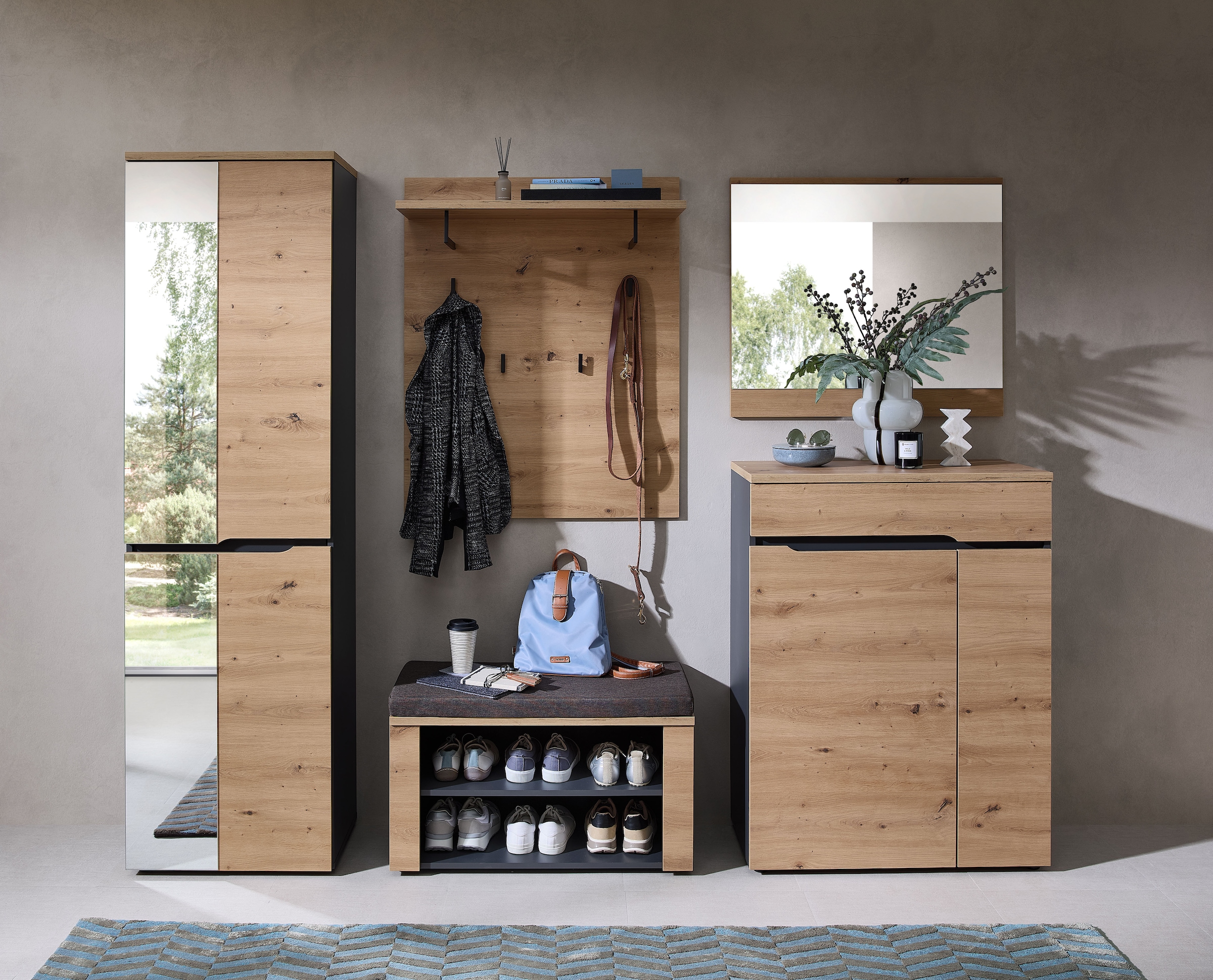 GOODproduct Garderoben-Set »Fargo Garderobenset, 245/192/38 (B/H/T cm)« 5 Stk. tlg.