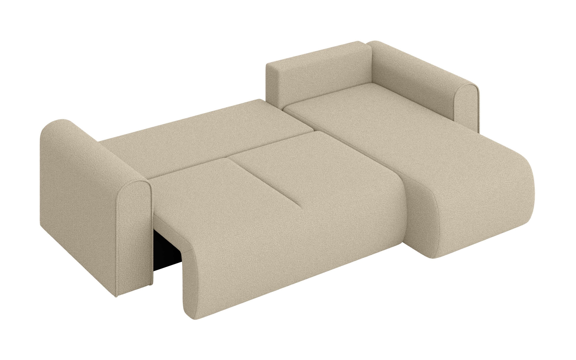GOODproduct Ecksofa »Zacharia wahlweise Schlafsofa mit Bettkasten, B/T/H 250/166/86 cm« L-Form mit Wellenunterfederung, Recamiere beidseitig montierbar