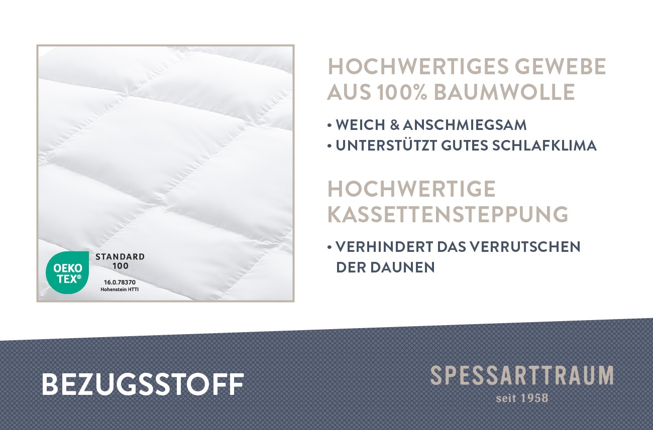 SPESSARTTRAUM Couette en duvet »Mein Engel« normal 1 cuis tlg. Couette 135x200 cm et autres tailles