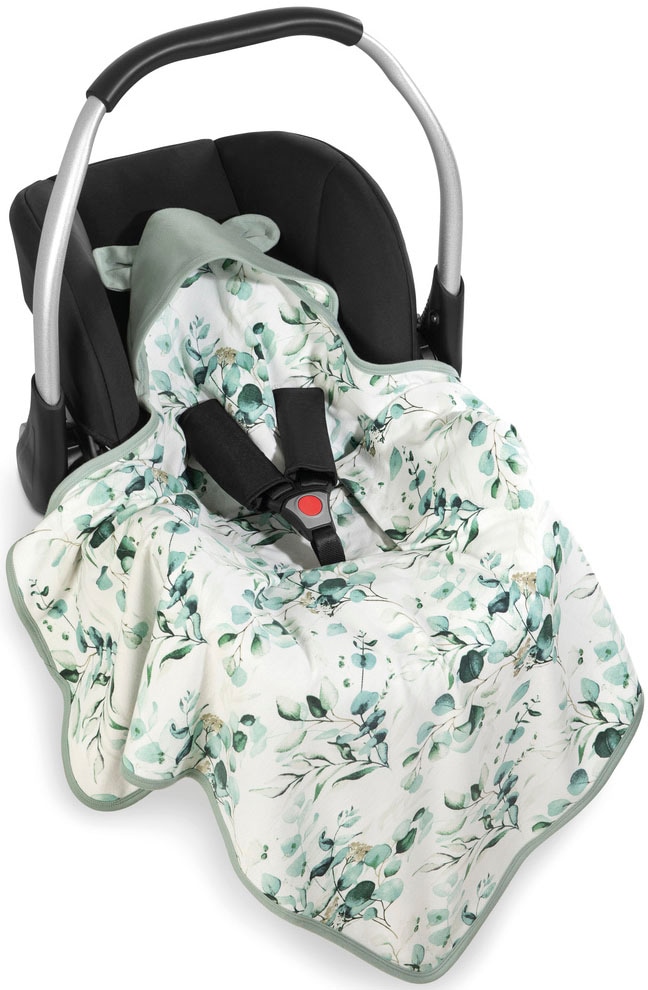 Hauck Babydecke »Baby Einschlagdecke, Snuggle N Dream leaves Mint/grün« Baby Einschlagdecke mit Kapuze