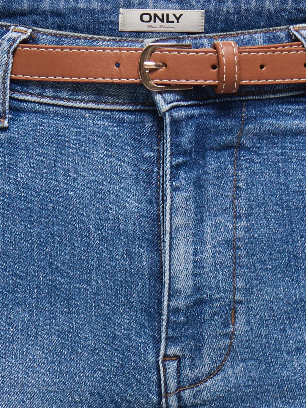 ONLY Jeans taille haute »ONLMADISON HW WIDE BELT DNM TAI635« mélange de coton