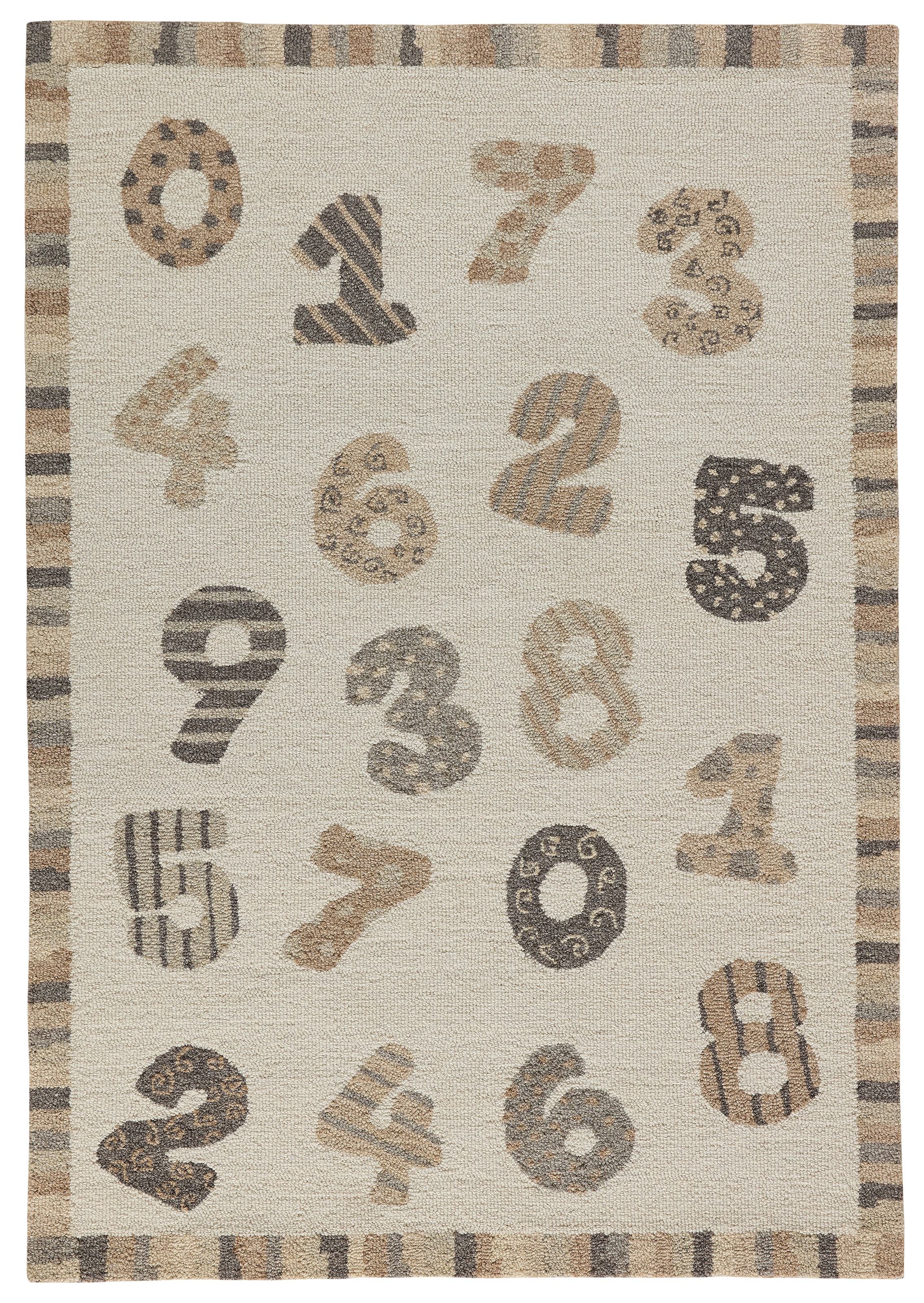 THEKO Kinderteppich »Gaia Kids Numbers« rechteckig 10 mm Höhe getuftet, reine Schurwolle, Motiv Zahlen, Kinderzimmer