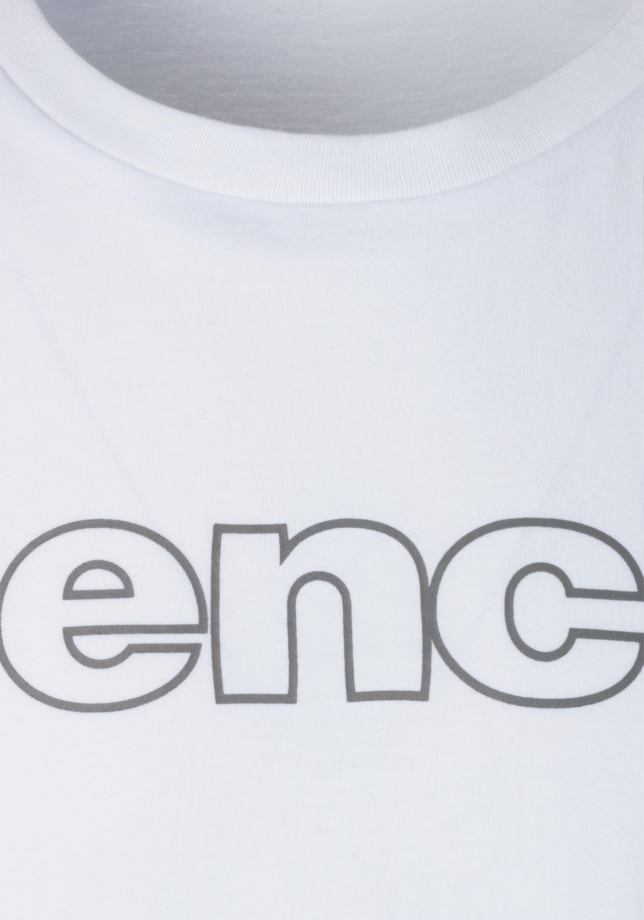 Bench. Loungewear T-Shirt, Shirt mit Logoprint, Basicshirt mit Rundhals aus reiner Baumwolle