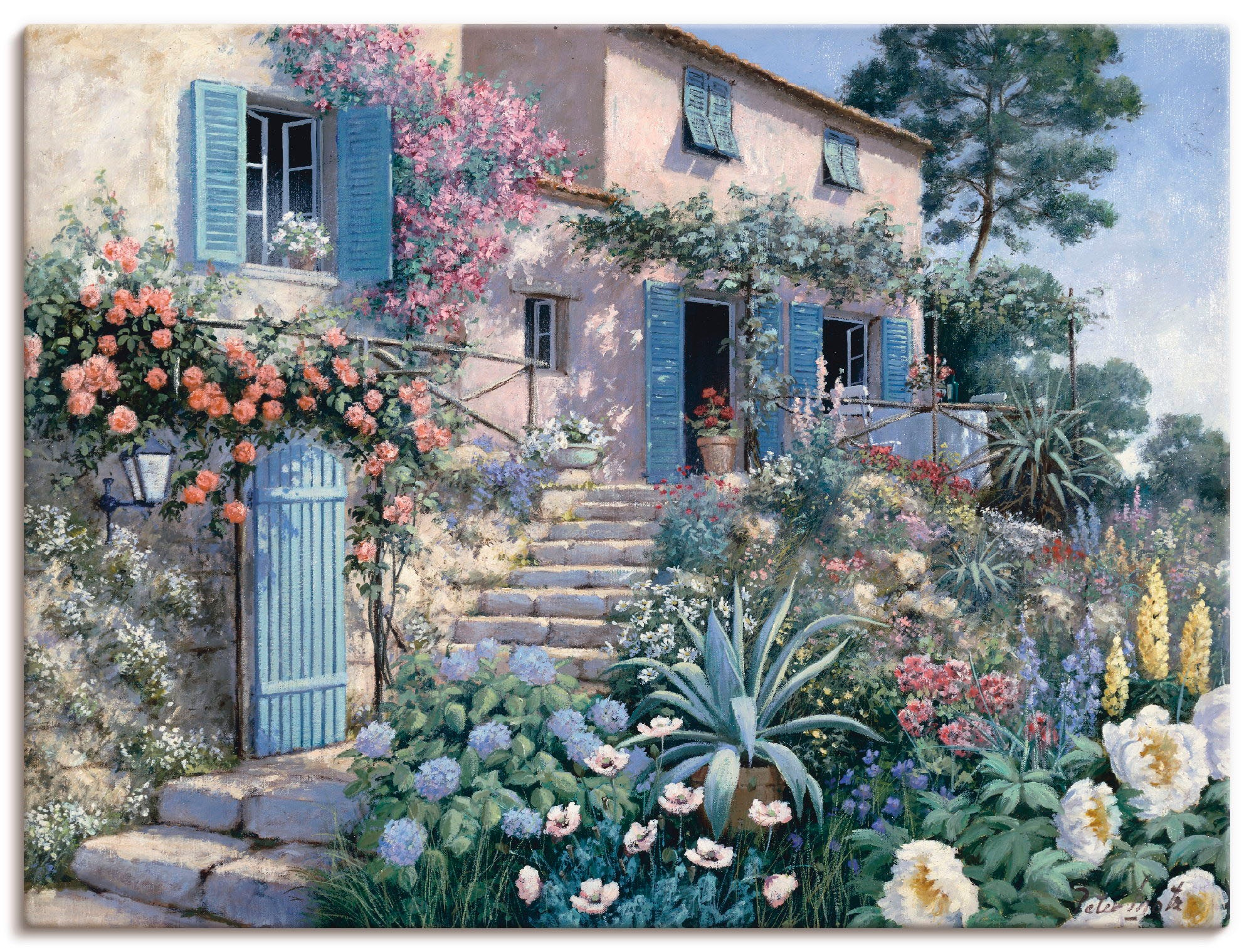 Image of Artland Wandbild »Stufen zum«, Garten, (1 St.), in vielen Grössen & Produktarten -Leinwandbild, Poster, Wandaufkleber / Wandtattoo auch für Badezimmer geeignet bei Ackermann Versand Schweiz