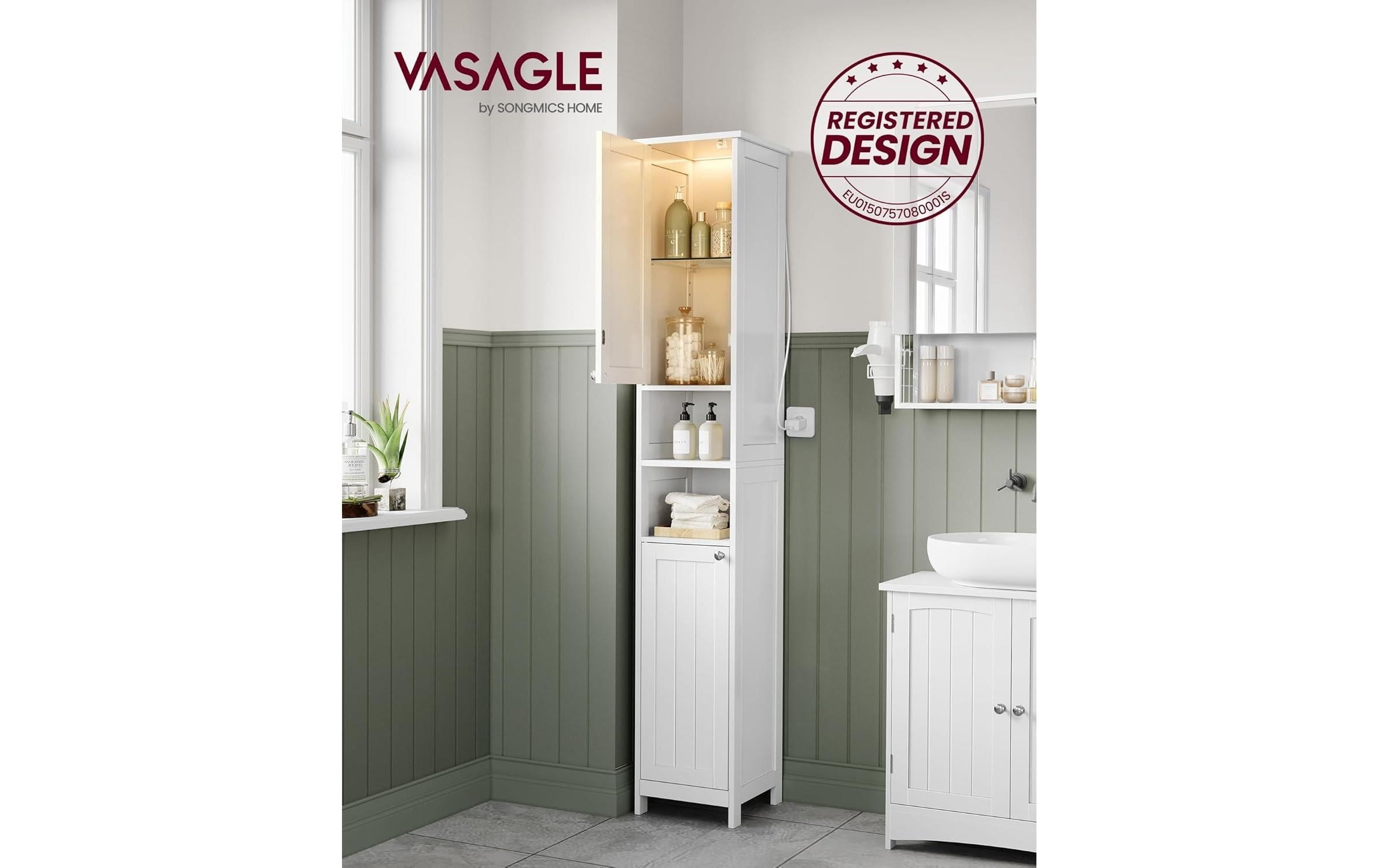 VASAGLE Badregal »30 x 170 cm«