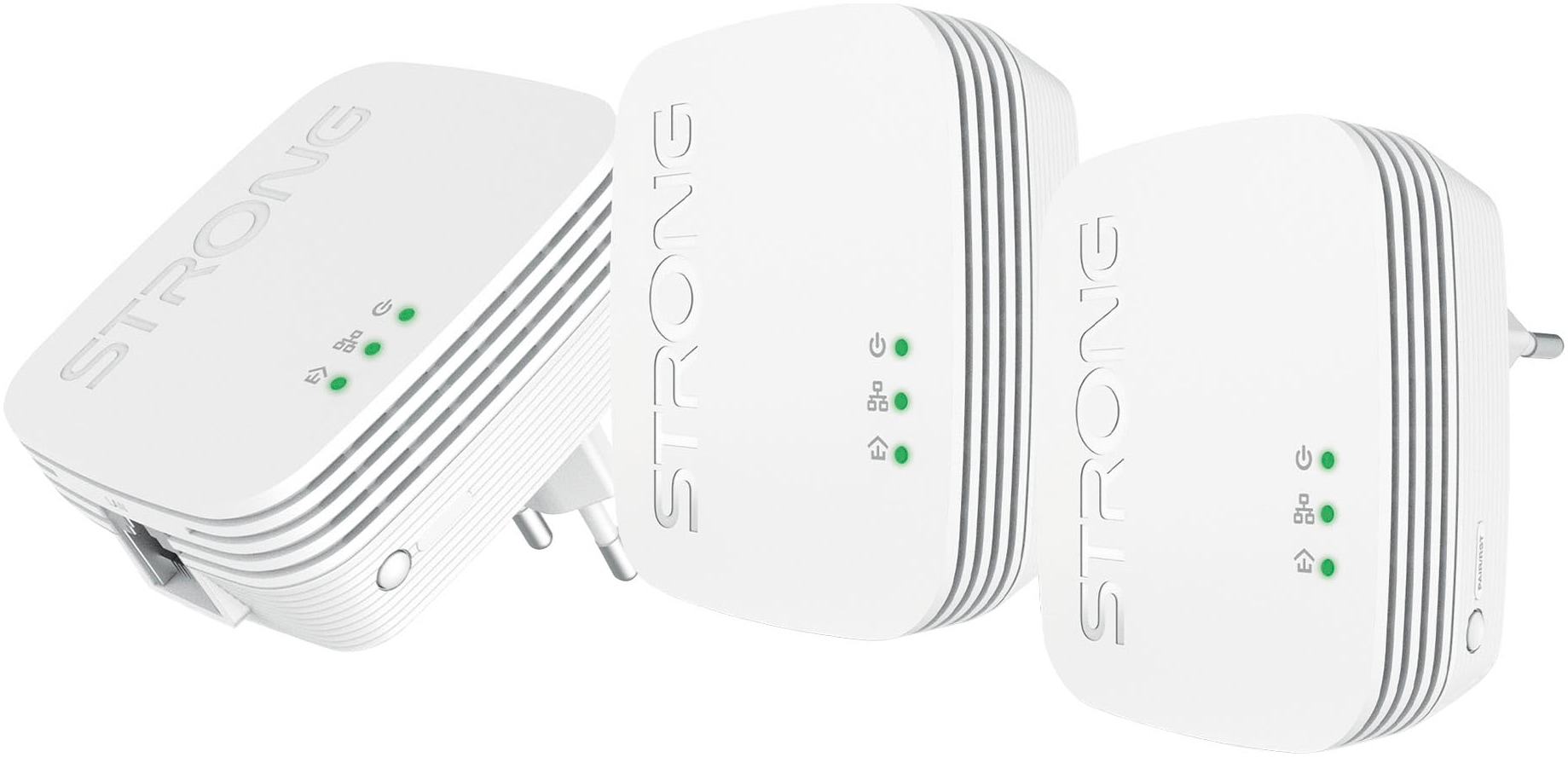 Strong Reichweitenverstärker »Powerline MINI, 600 Mbit/s Set (3 Einheiten)«