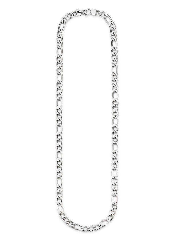 Image of Bruno Banani Edelstahlkette "Schmuck Geschenk Halskette Figarokette Silber"