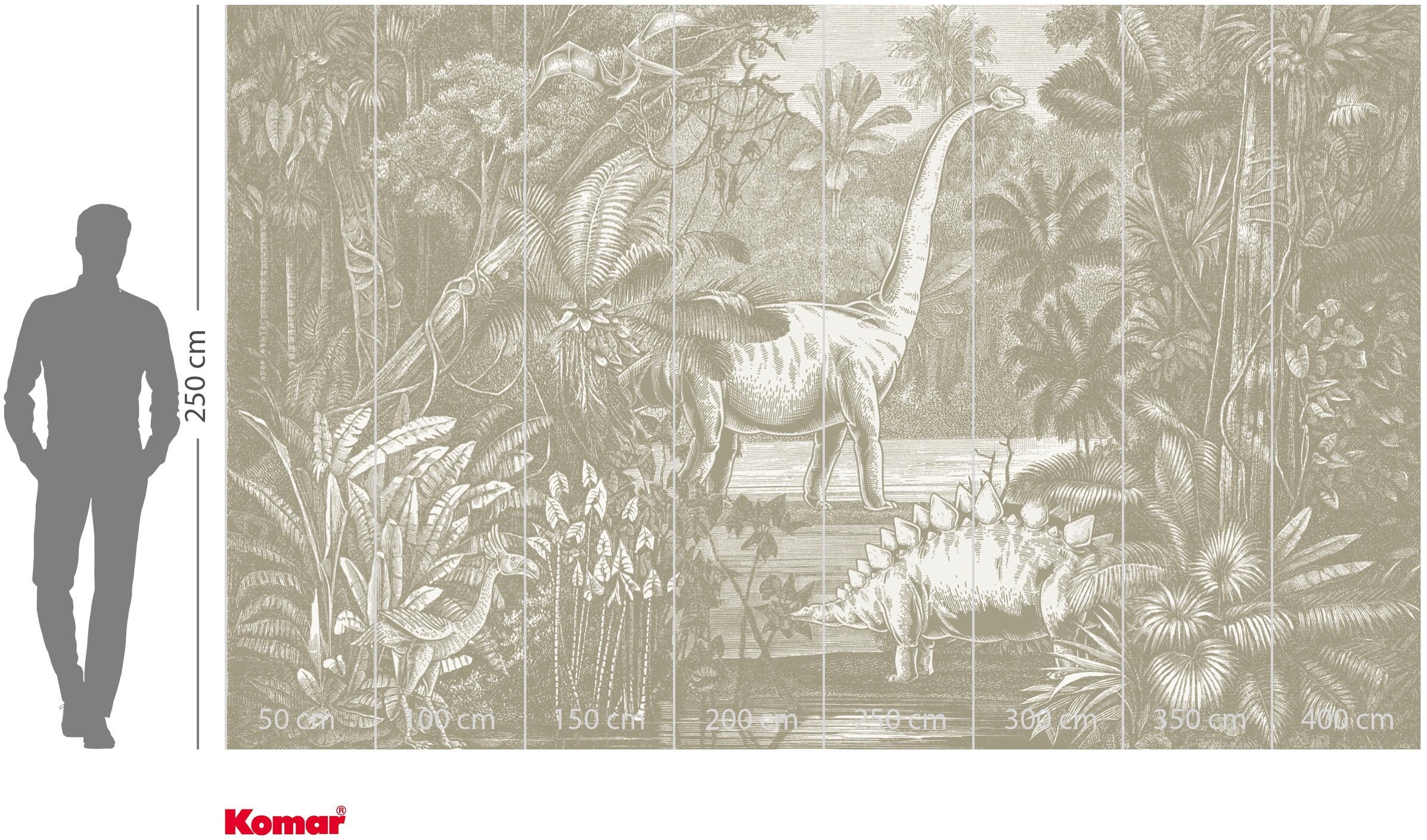 Komar Fototapete »Vlies Fototapete - Jurassic Kingdom - Grösse 400 x 250 cm« Motiv | bedruckt glatt
