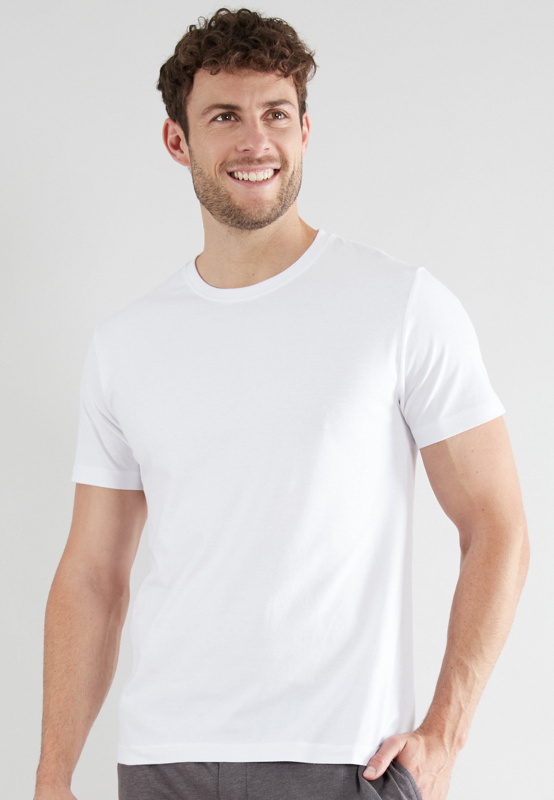 TOM TAILOR T-Shirt »Ohio« Kurzarm, Rundhalsausschnitt, basic, locker, elastisch, Baumwollmix