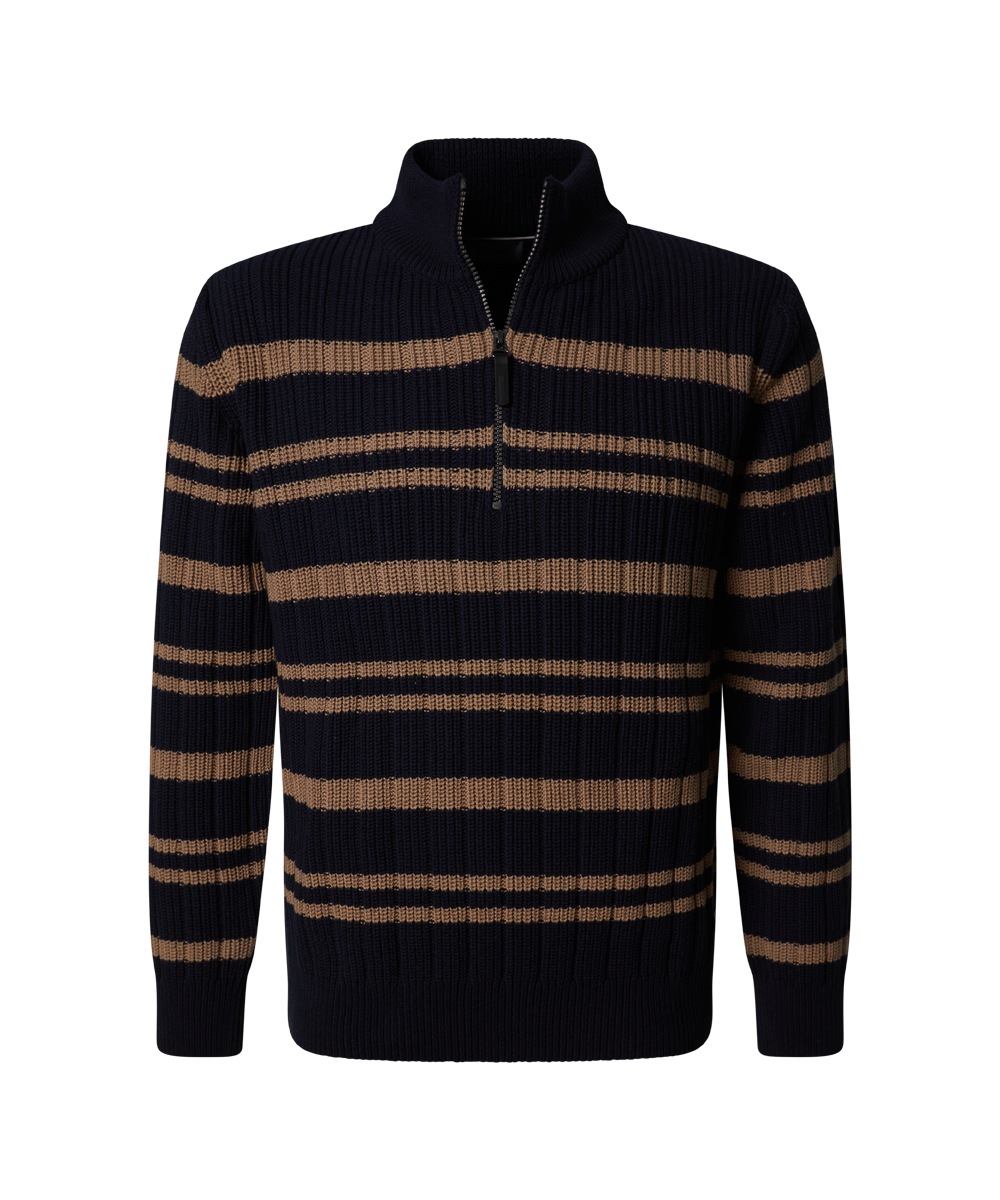 Image of Pierre Cardin Strickpullover ideal für kältere Tage, aus Rippenstrick