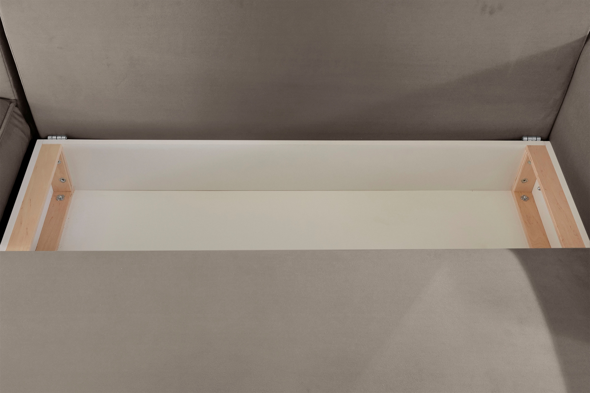 INOSIGN Ecksofa »Marva L-Form« incl. Bettfunktion und Bettkasten, Federkern