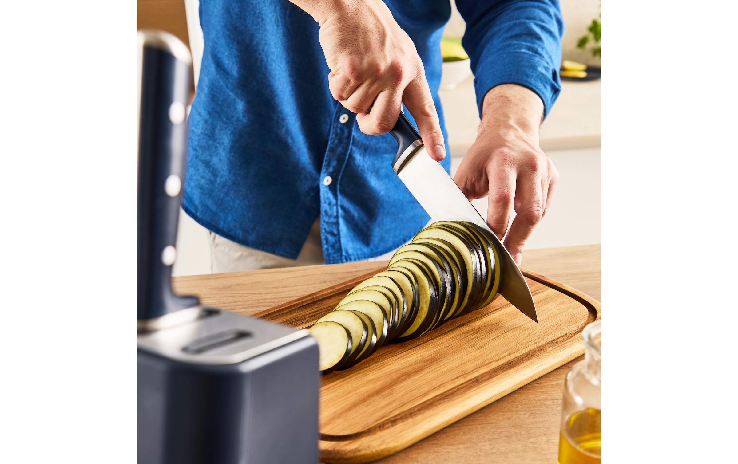 Tefal Bloc à couteaux »EverSharp Pro« 6 selbstschärfender Messerblock, Klinge aus deutschem Edelstahl