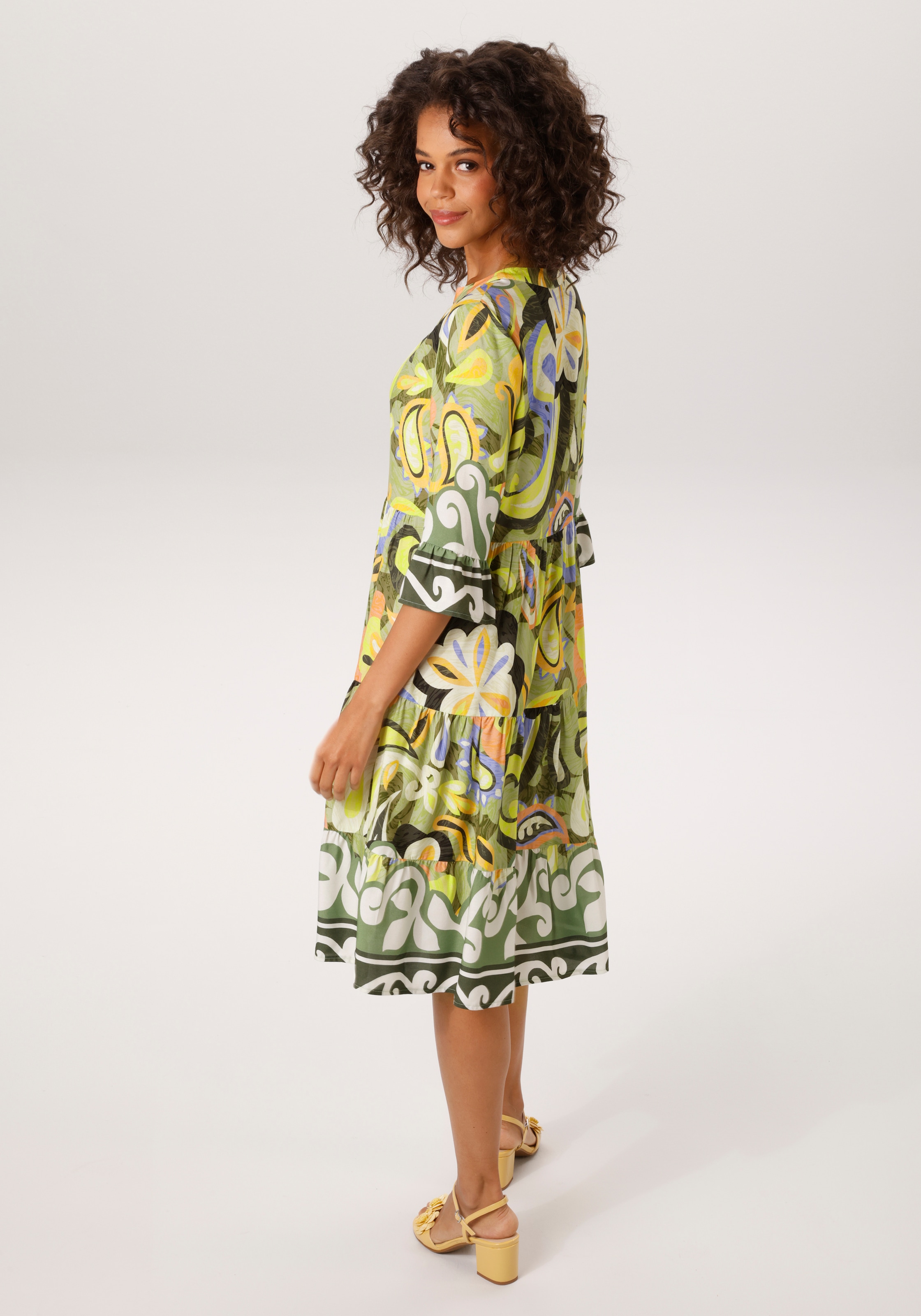 Aniston CASUAL Tunikakleid mit farbenfrohen, grossflächigem Paisley-Druck - NEUE KOLLEKETION