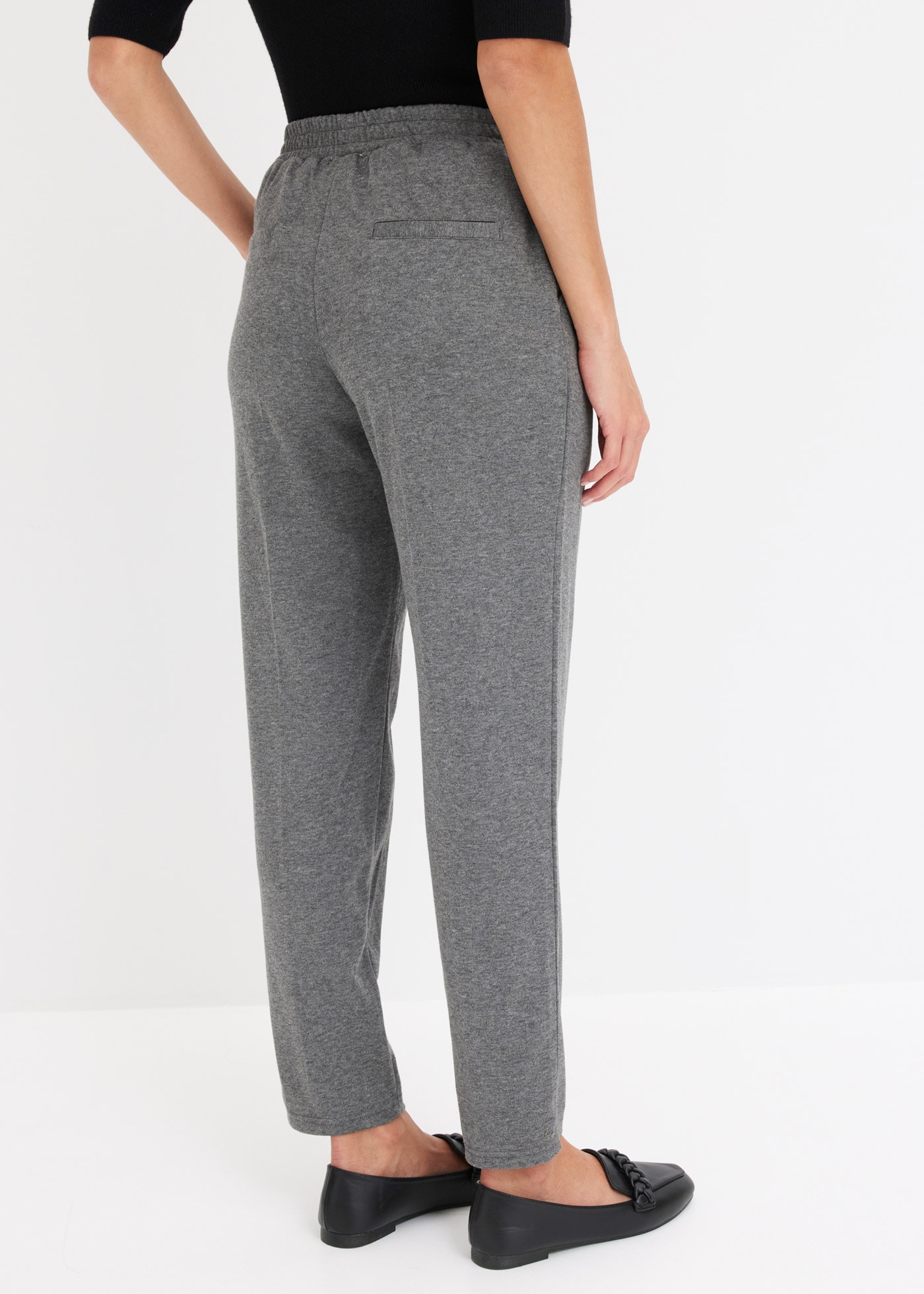 bonprix Pantalon à enfiler  en polyester, viscose et élasthanne, coupe regular fit, mode