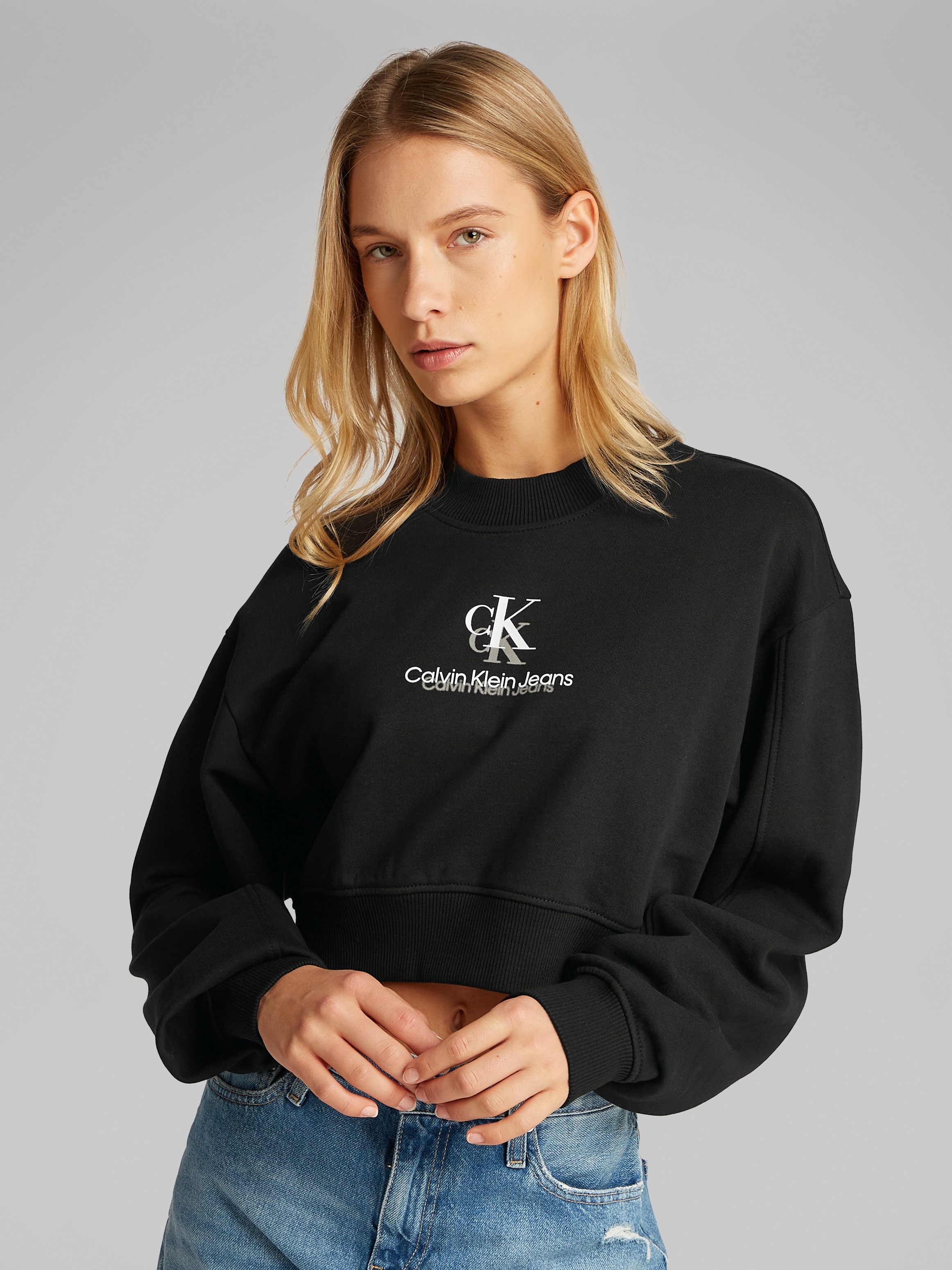 Image of Calvin Klein Sweatshirt "SHADOW GRAPHIC CREWNECK", mit Logo
