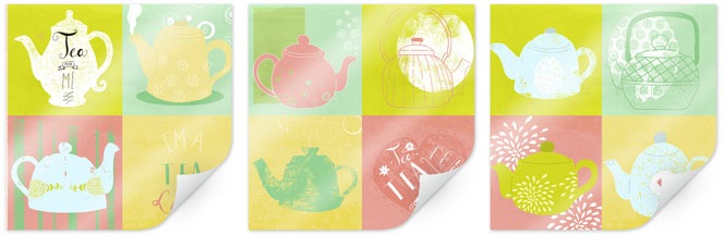 Image of Wall-Art Poster »3er Set Esszimmer Tea Time«, Küche, (3 St.), Poster, Wandbild, Bild, Wandposter bei Ackermann Versand Schweiz