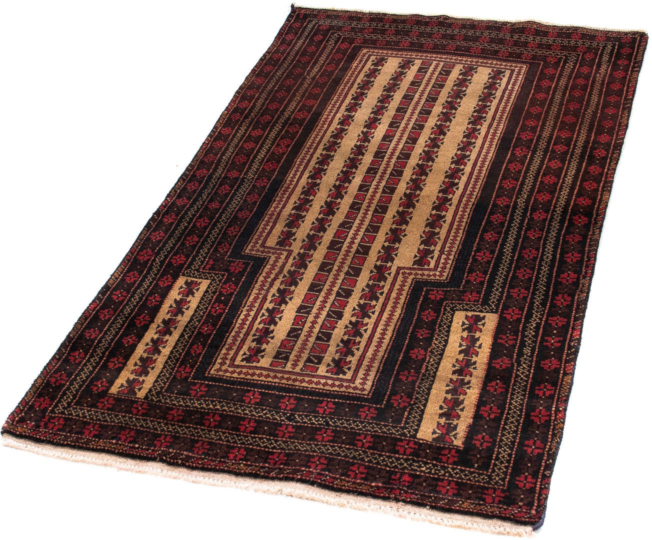 Image of morgenland Orientteppich »Belutsch - 151 x 83 cm - hellbraun«, rechteckig, 8 mm Höhe, Wohnzimmer, Handgeknüpft, Einzelstück mit Zertifikat bei Ackermann Versand Schweiz