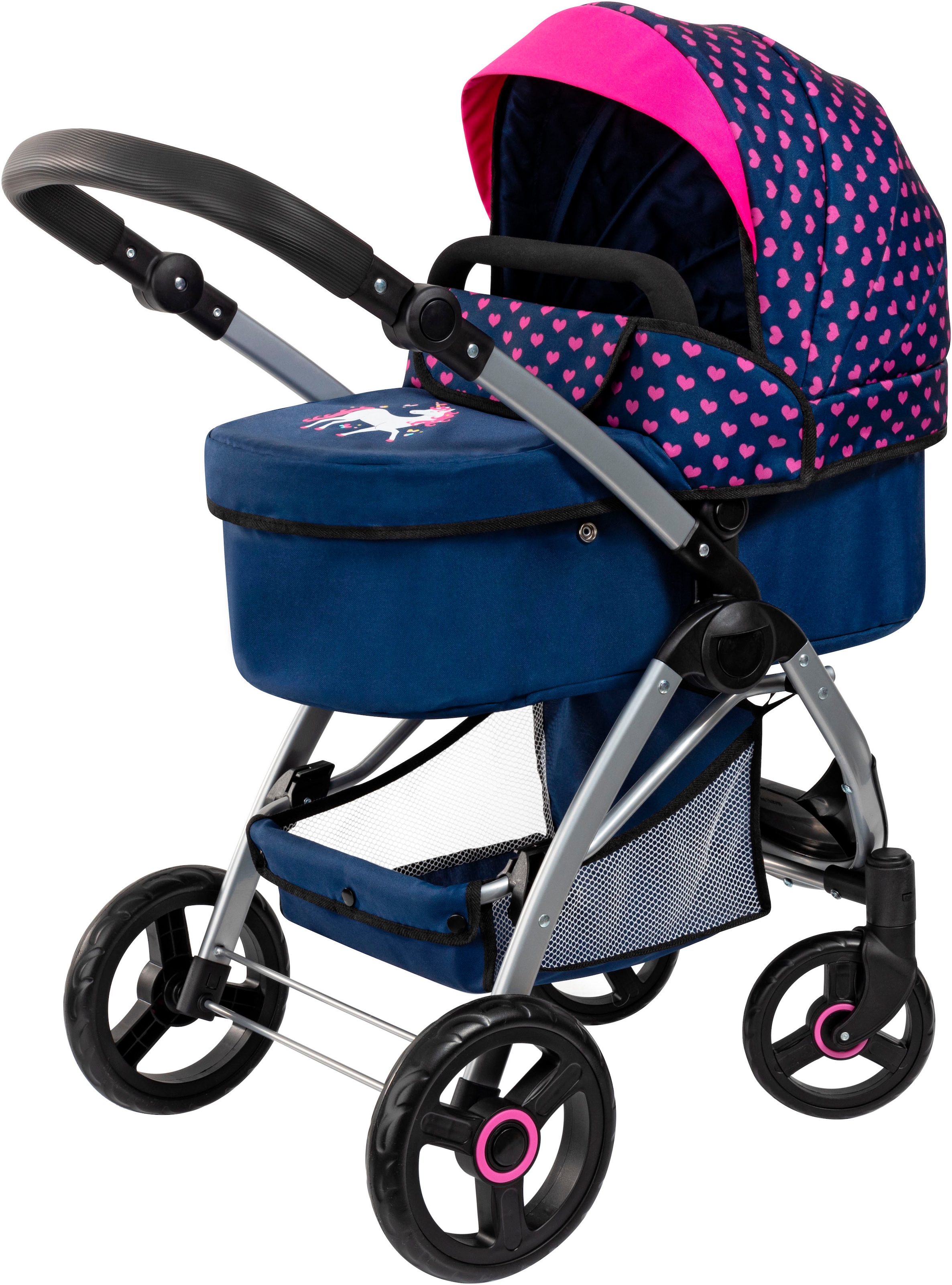 Bayer Kombi-Puppenwagen »City Max blau« mit Wickeltasche