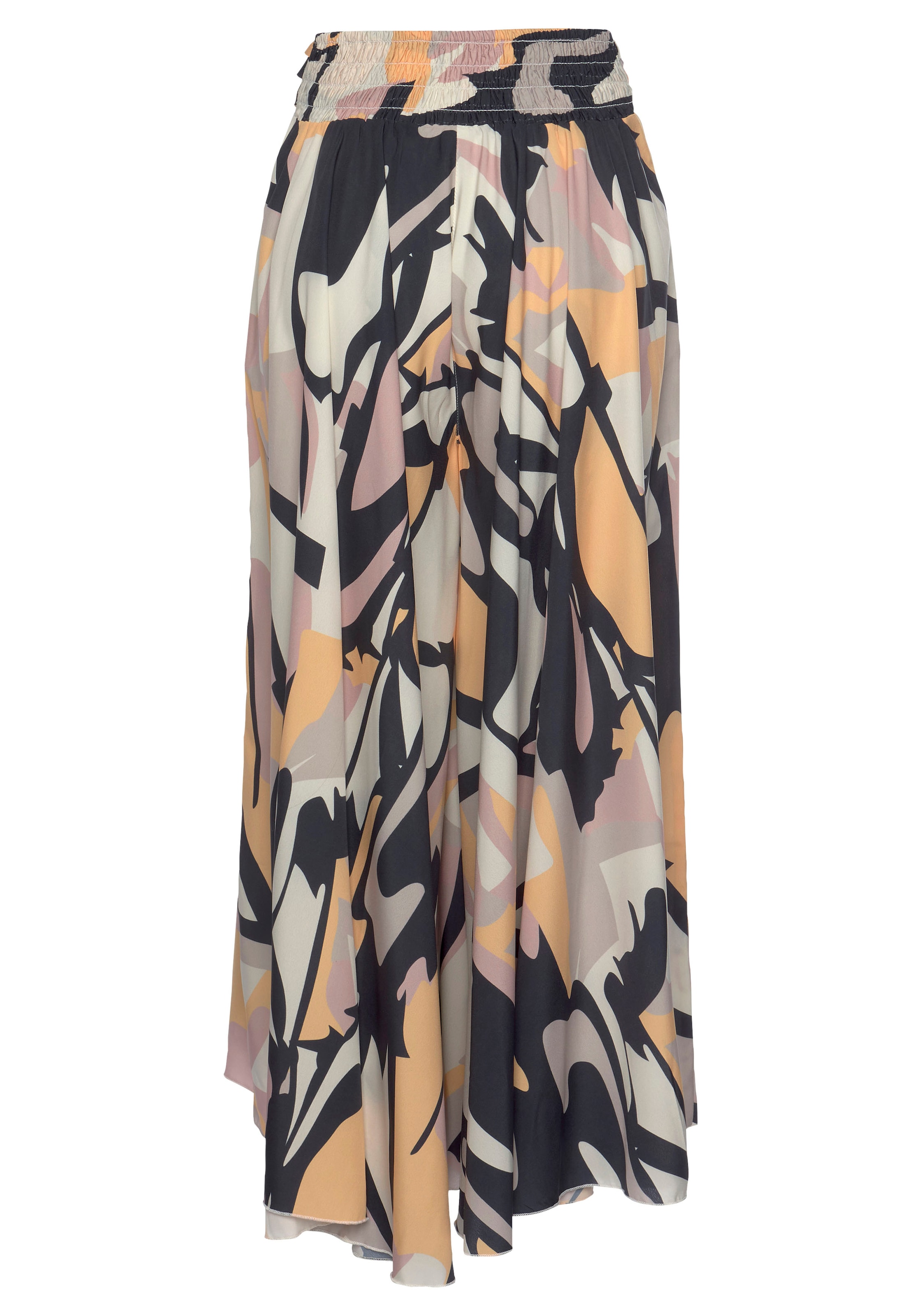 LASCANA Hosenrock mit grafischem Alloverdruck, Culotte, extraweites Bein