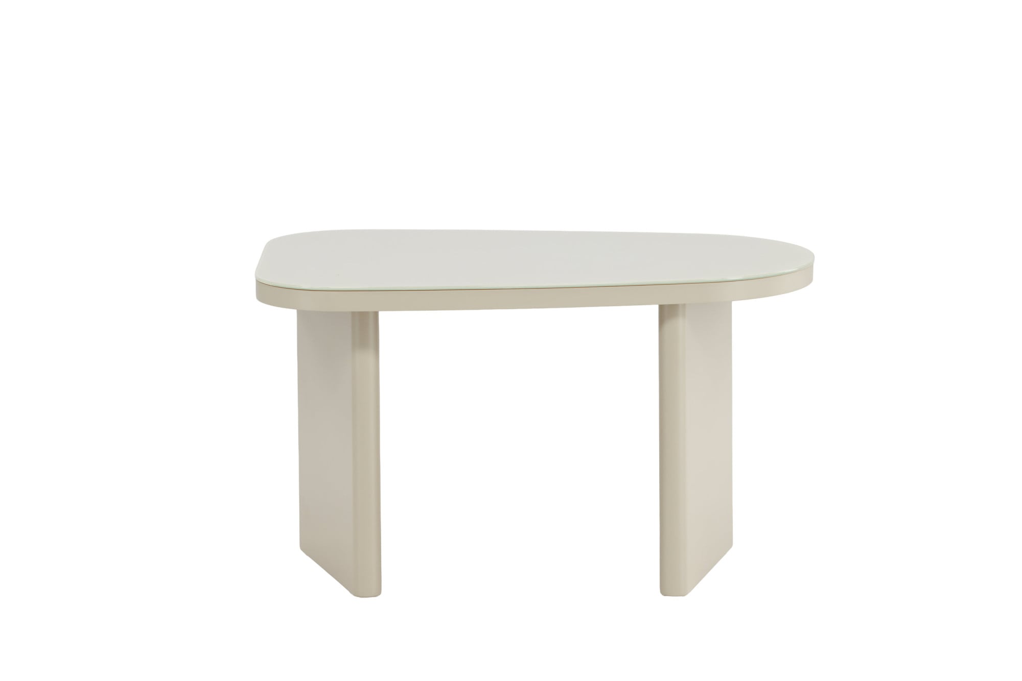 Venture Home Beistelltisch »Grönvik, ovaler Beistelltisch 70 × 45 cm mit Glasplatte in Beige« Ablagetisch, Glas transparent, MDF-Gestell beige, oval, dekorativ