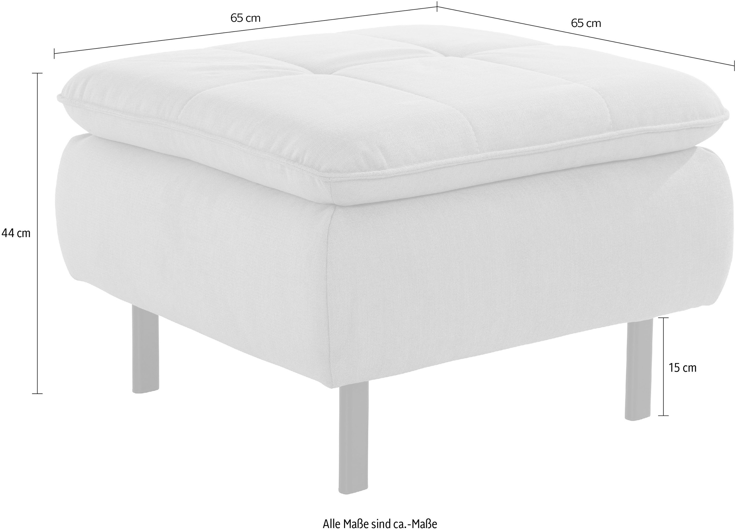 Home affaire Polsterhocker »Birkholm« passend zur Serie "Birkholm", B/T/H: 65/65/44 cm