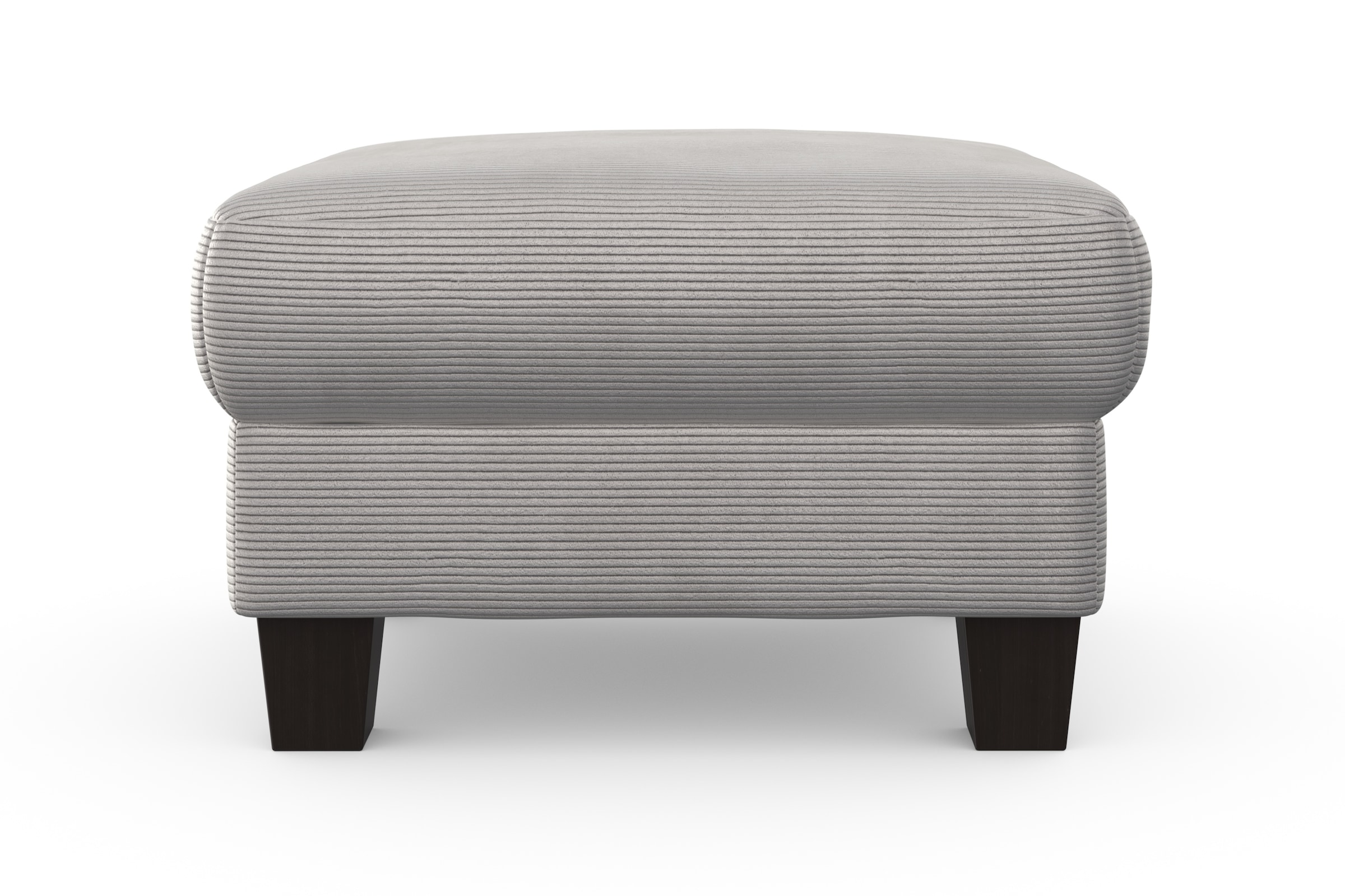 Home affaire Polsterhocker »Summer« inkl. Stauraum, Cord-Bezug, wengefarbene Holzfüsse