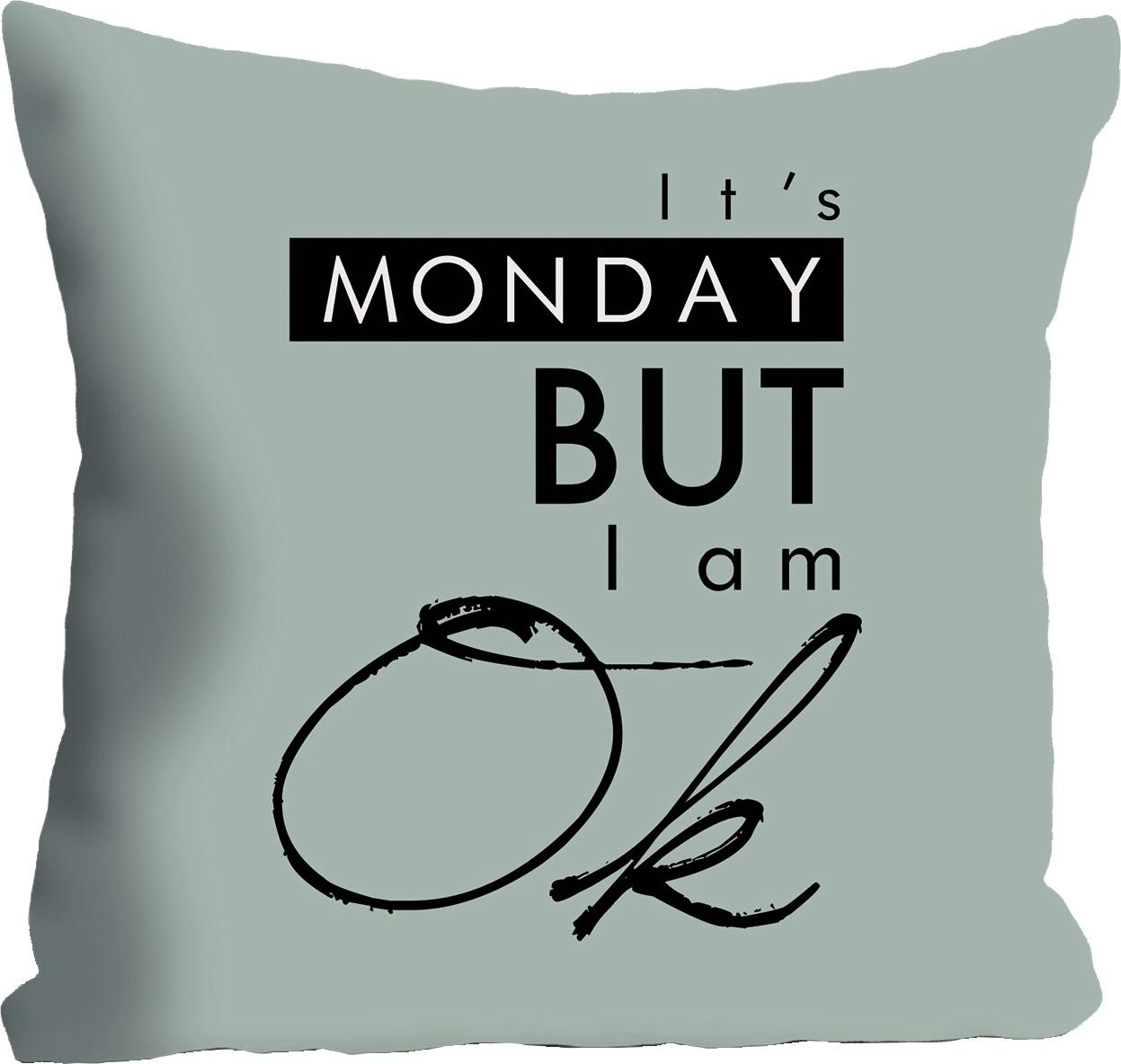 Image of queence Dekokissen ""Monday"" Kissenhülle ohne Füllung, 1 Stück