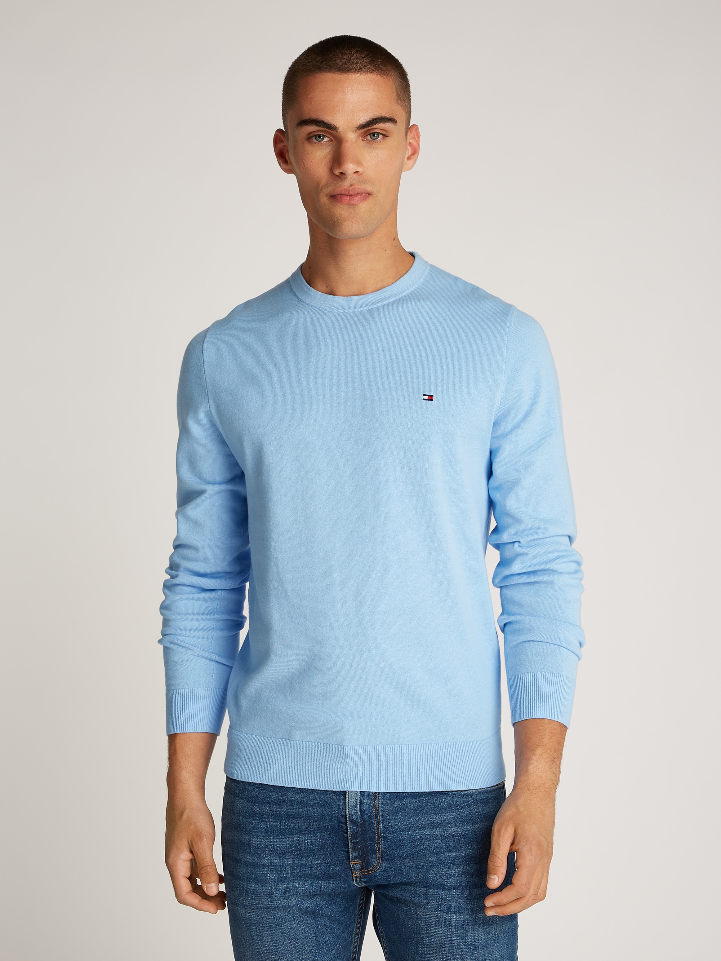 Tommy Hilfiger Rundhalspullover »DE COTTON CREW NECK«