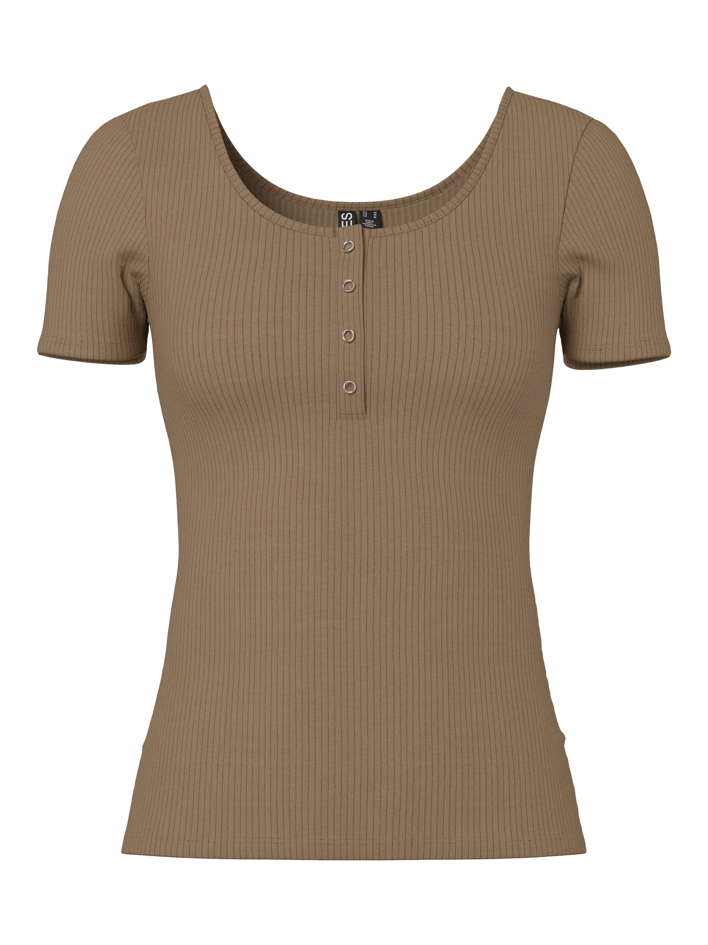 pieces T-shirt à manches courtes »PCKITTE SS TOP NOOS BC« Mélange de coton, coupe slim