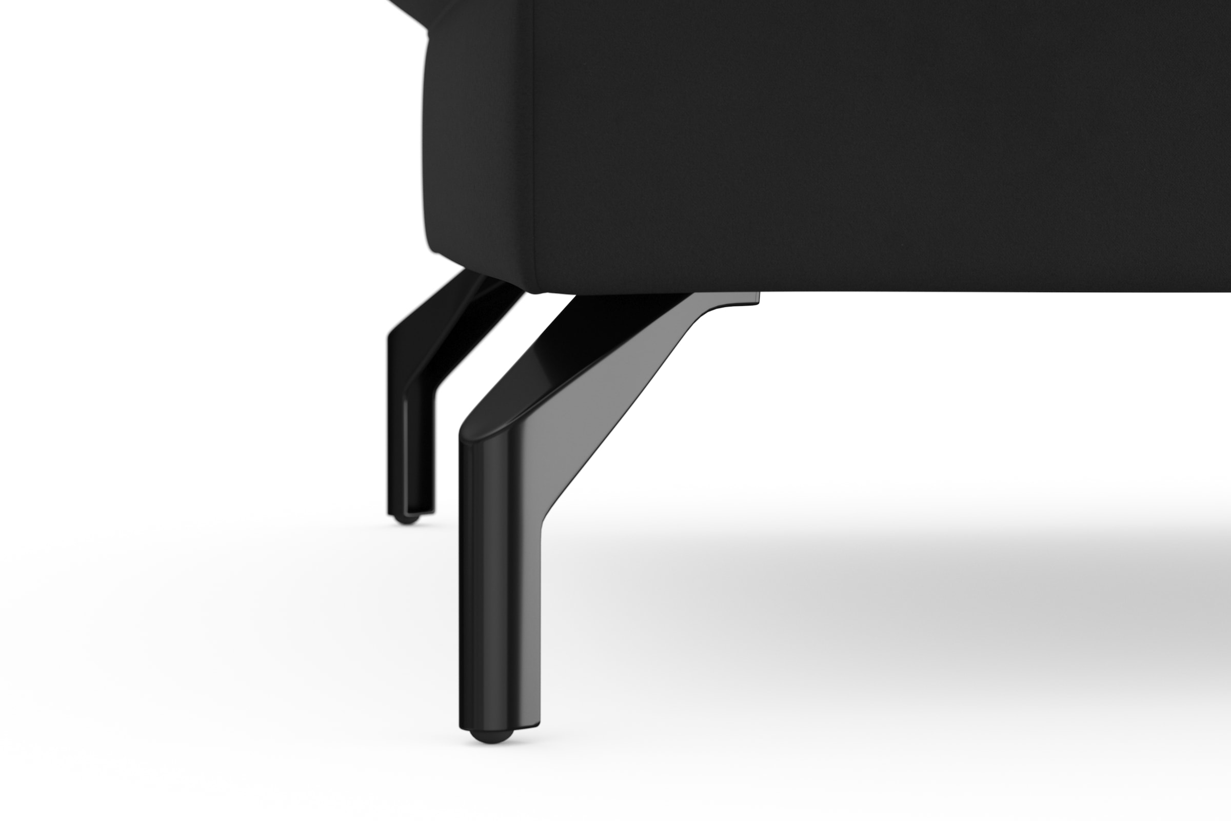 sit&more Hocker »Fashion«, inklusive Federkern, mit hochwertigen, schwarzen Metallfüssen