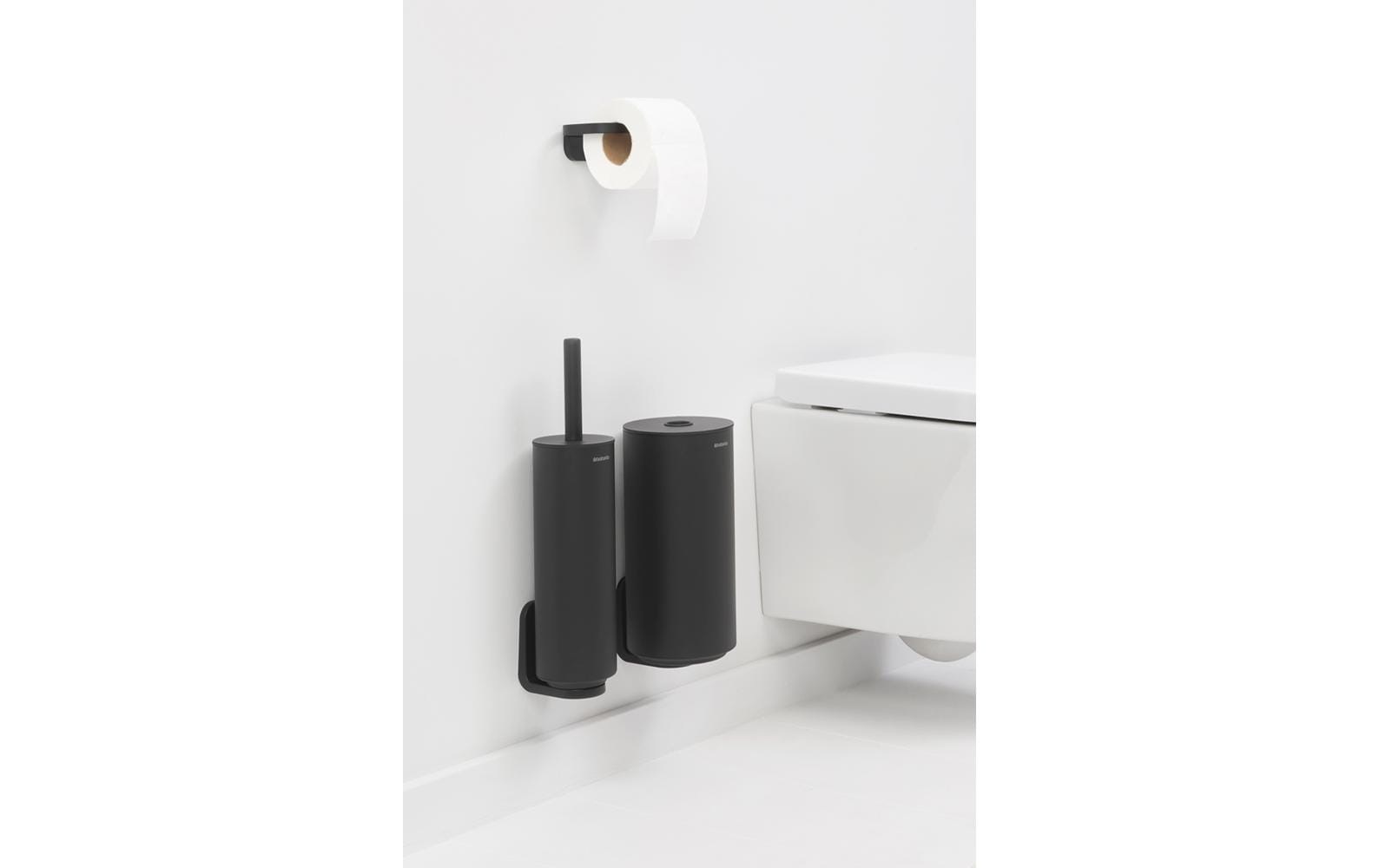 Brabantia WC-Garnitur »Mindset 3teilig Anthrazit«, Set, aus Kunststoff