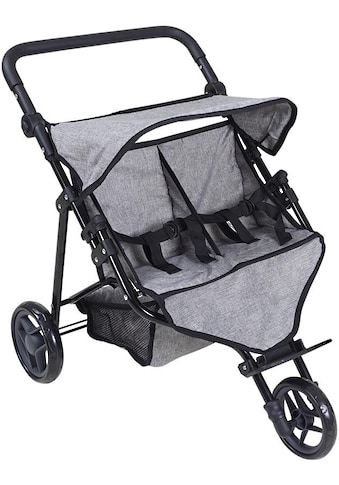 Knorrtoys® Puppen-Zwillingsbuggy »Duo - Jeans Grey« kaufen