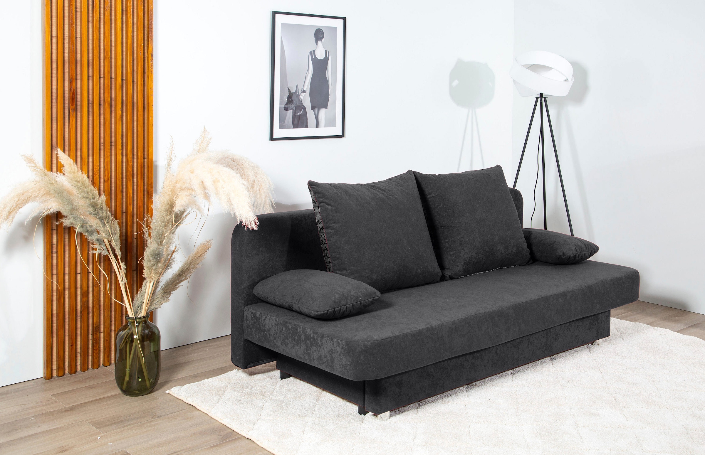 COLLECTION AB Schlafsofa »Ulla inkl. Bettfunktion und Bettkasten«, Schlafsofa,Bettfunktion,Bettkasten,inkl. Rückenkissen,Armlehnekissen