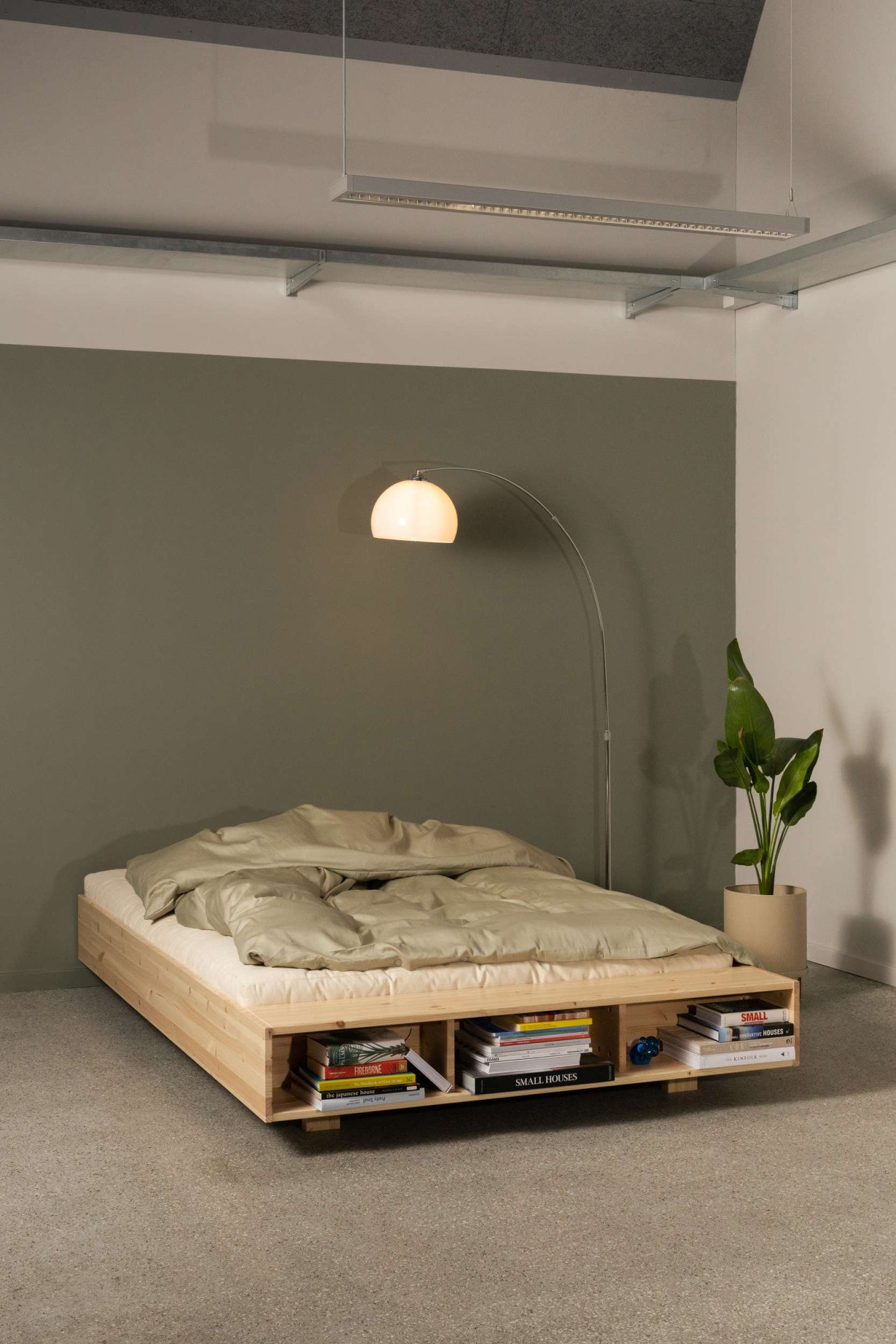 Karup Design Stauraumbett »Merge Bed Bettgestell m. integrierter Bank m. Stauraum, mehrere Grössen«, inkl. Lattenrost, excl. Matratze, FSC®-zertifiziertes Massivholz