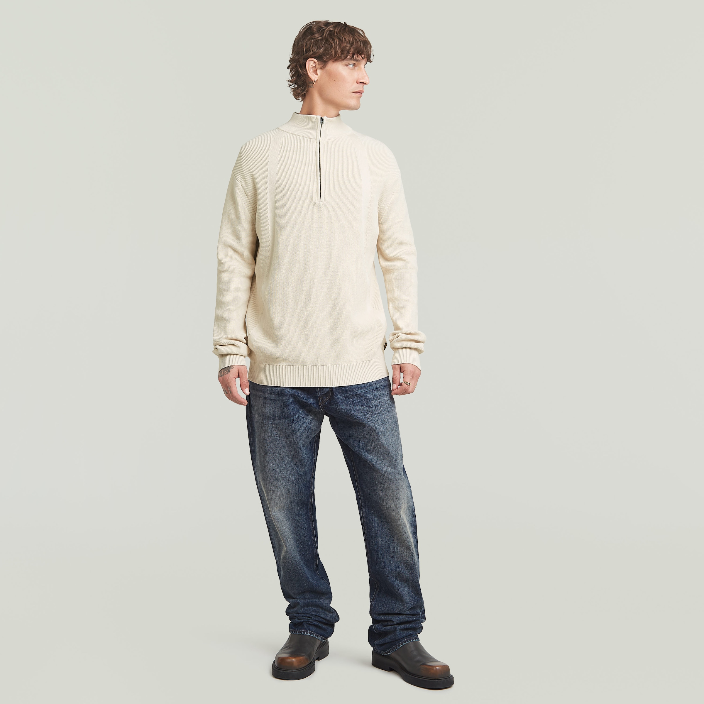 G-STAR Veste sweat mit Logostickerei auf der Brust