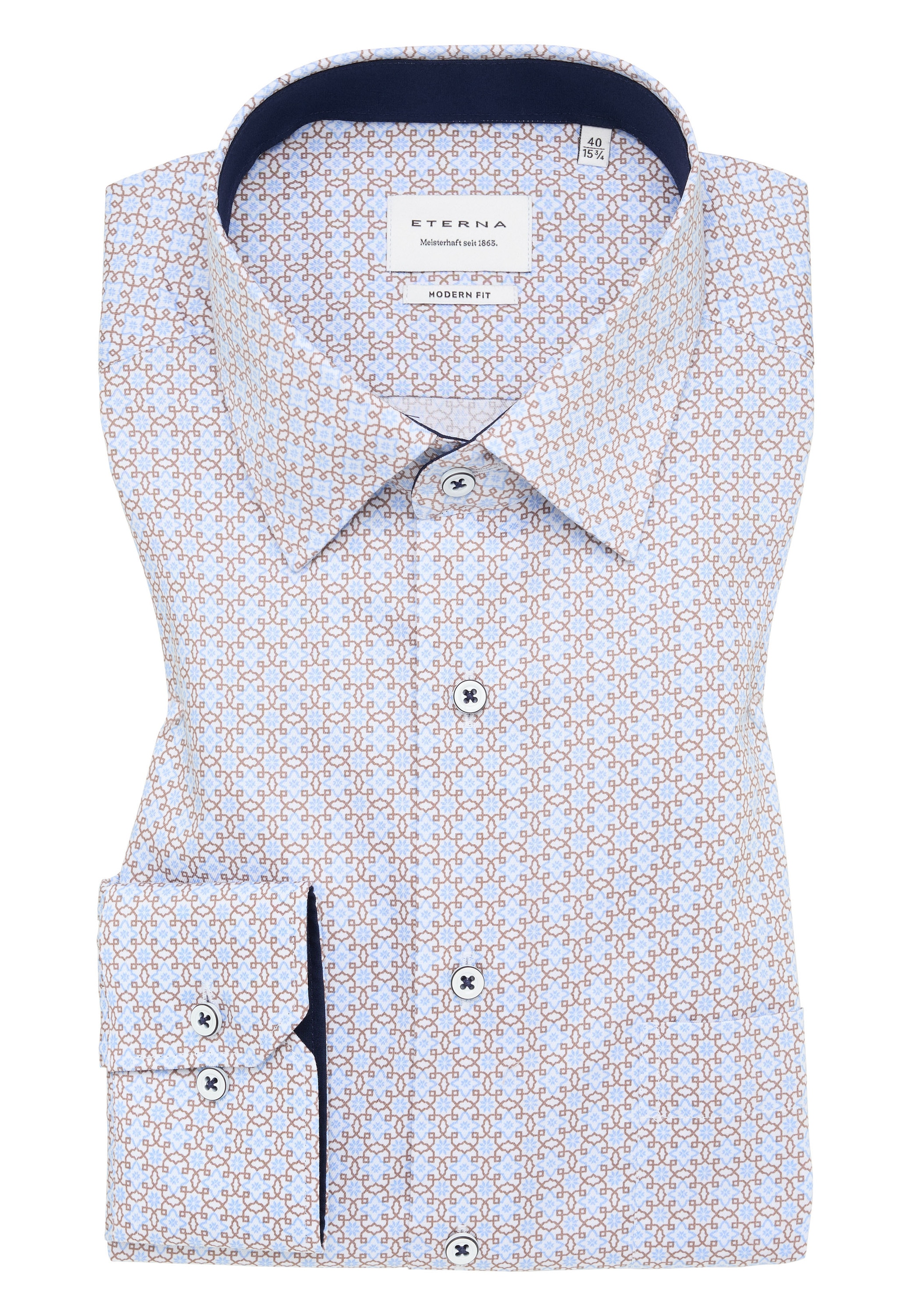 Eterna Langarmhemd »MODERN FIT«, NON IRON (bügelfrei)