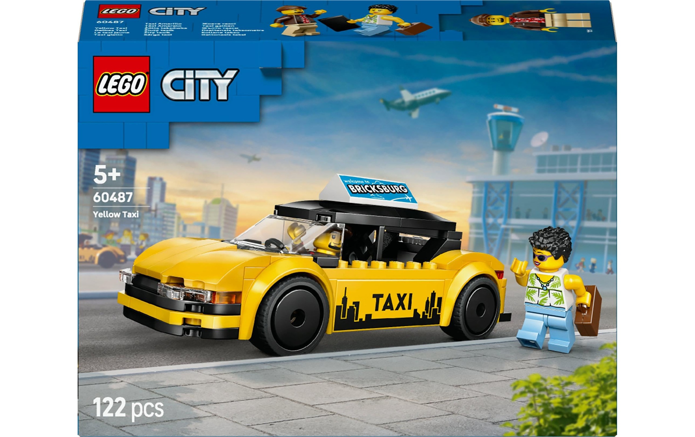 Image of Konstruktionsspielsteine "City Gelbes Taxi 60487" Kategorie: Fahrzeug