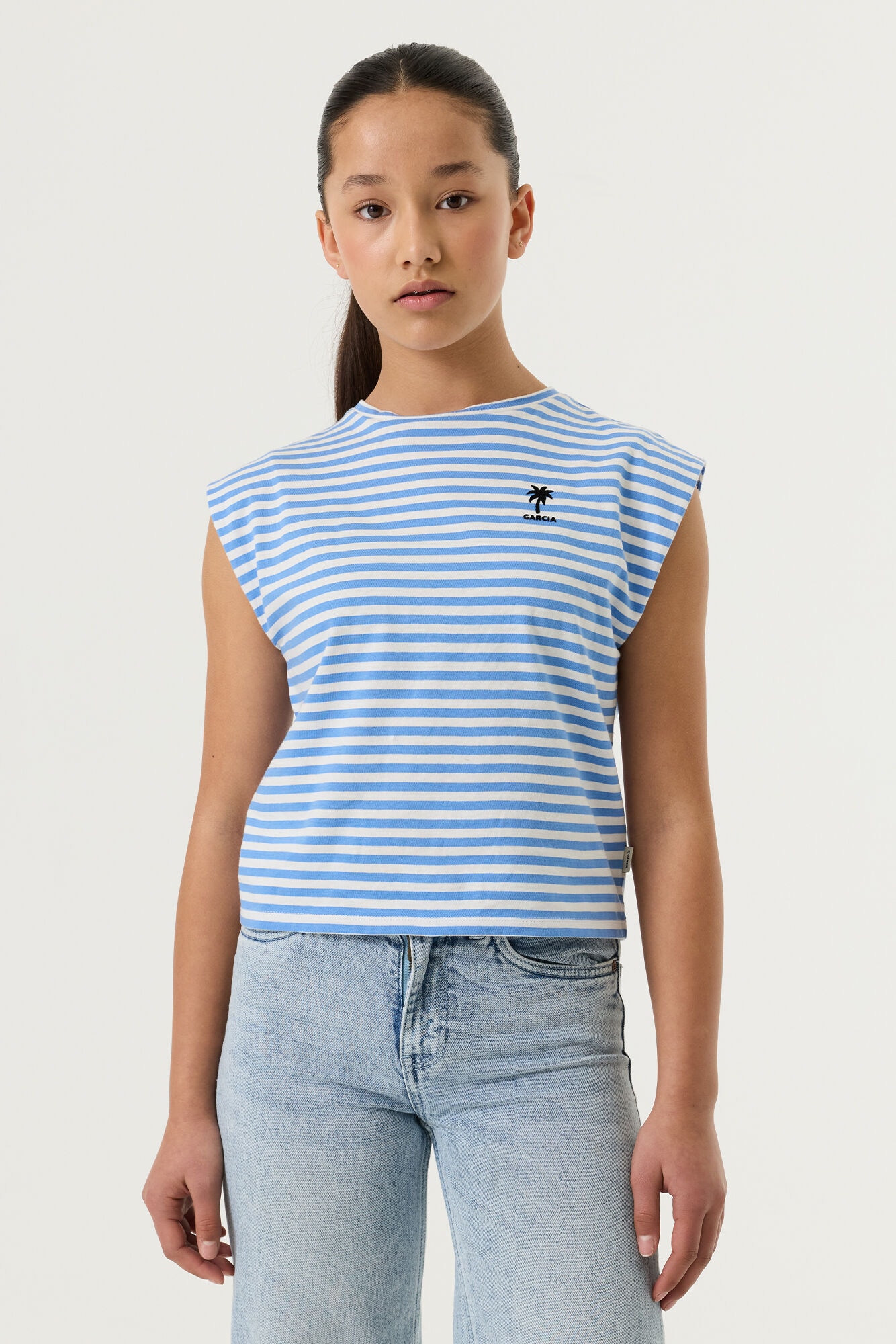 Image of Garcia T-Shirt Shirttop in Streifen-Optik, for Girls