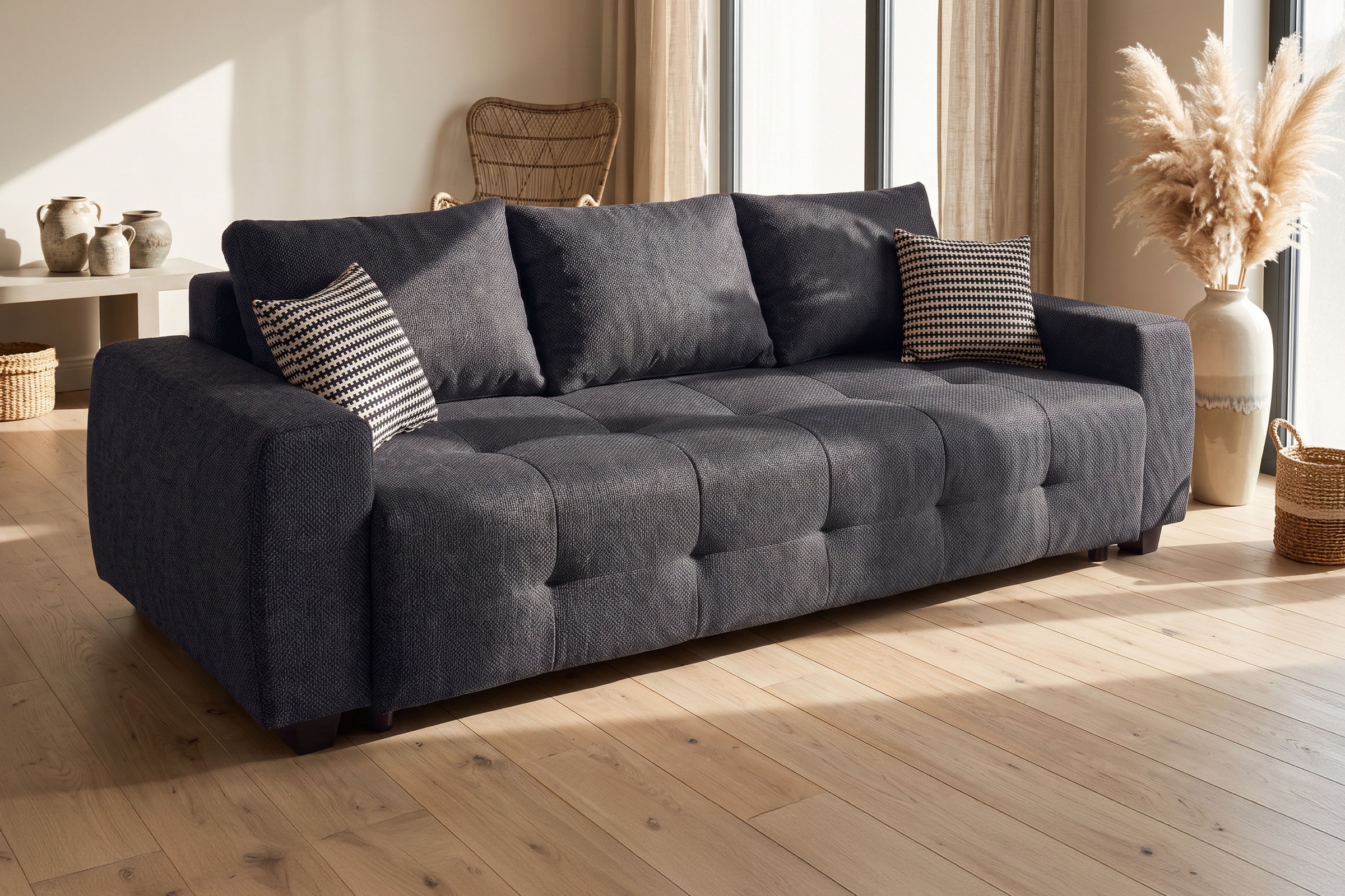 Image of GOODproduct Schlafsofa "Bella mit Bettkasten, Gästebett 142x194, in 3 Qualitäten, inkl. Kissen" PREMIUM - Taschenfedern ohne Topper - Für die tägliche Nutzung