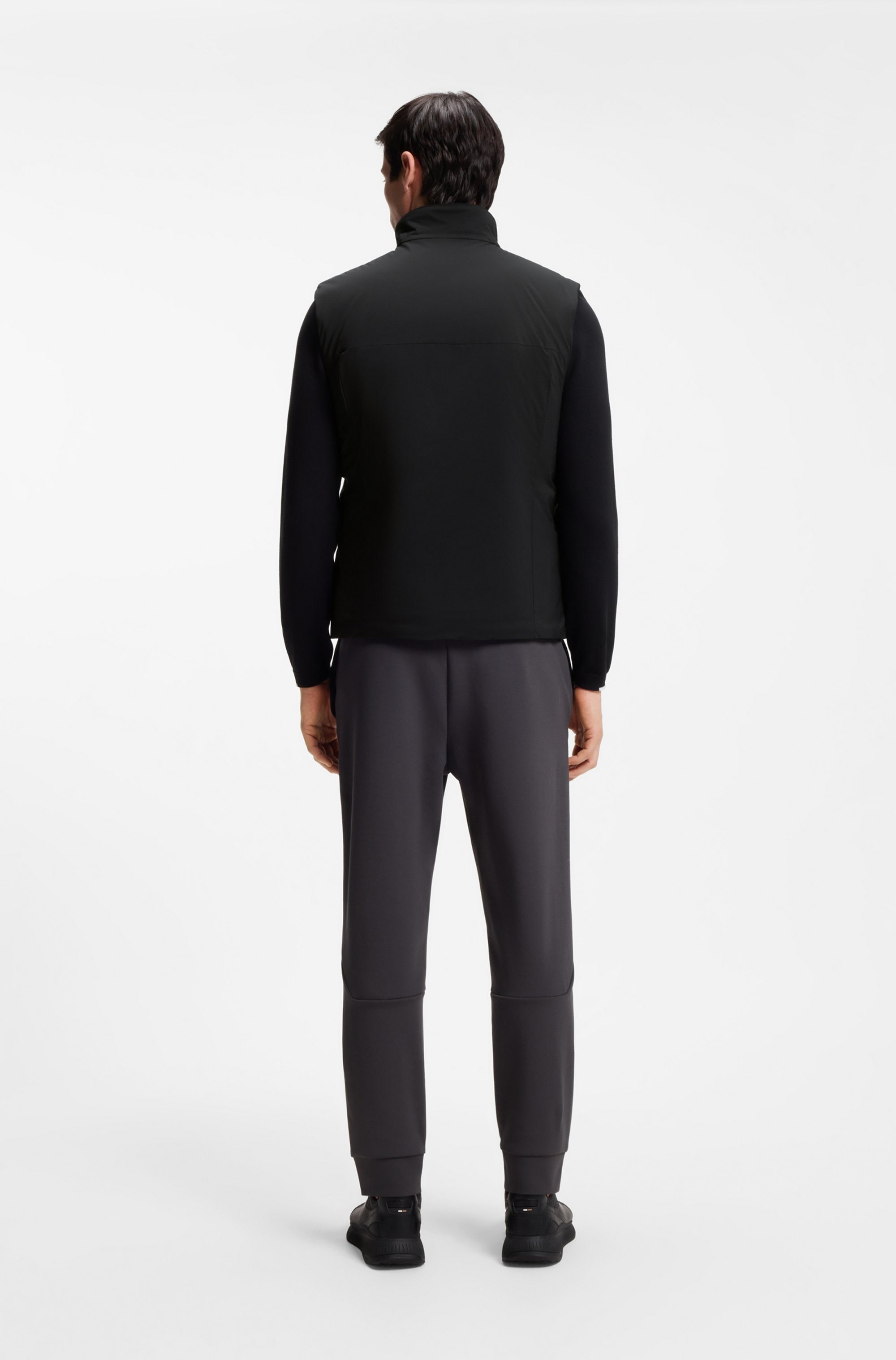 BOSS GREEN Gilet fonctionnel coupe régulière, tissu stretch 4 directions, ouate stretch highloft