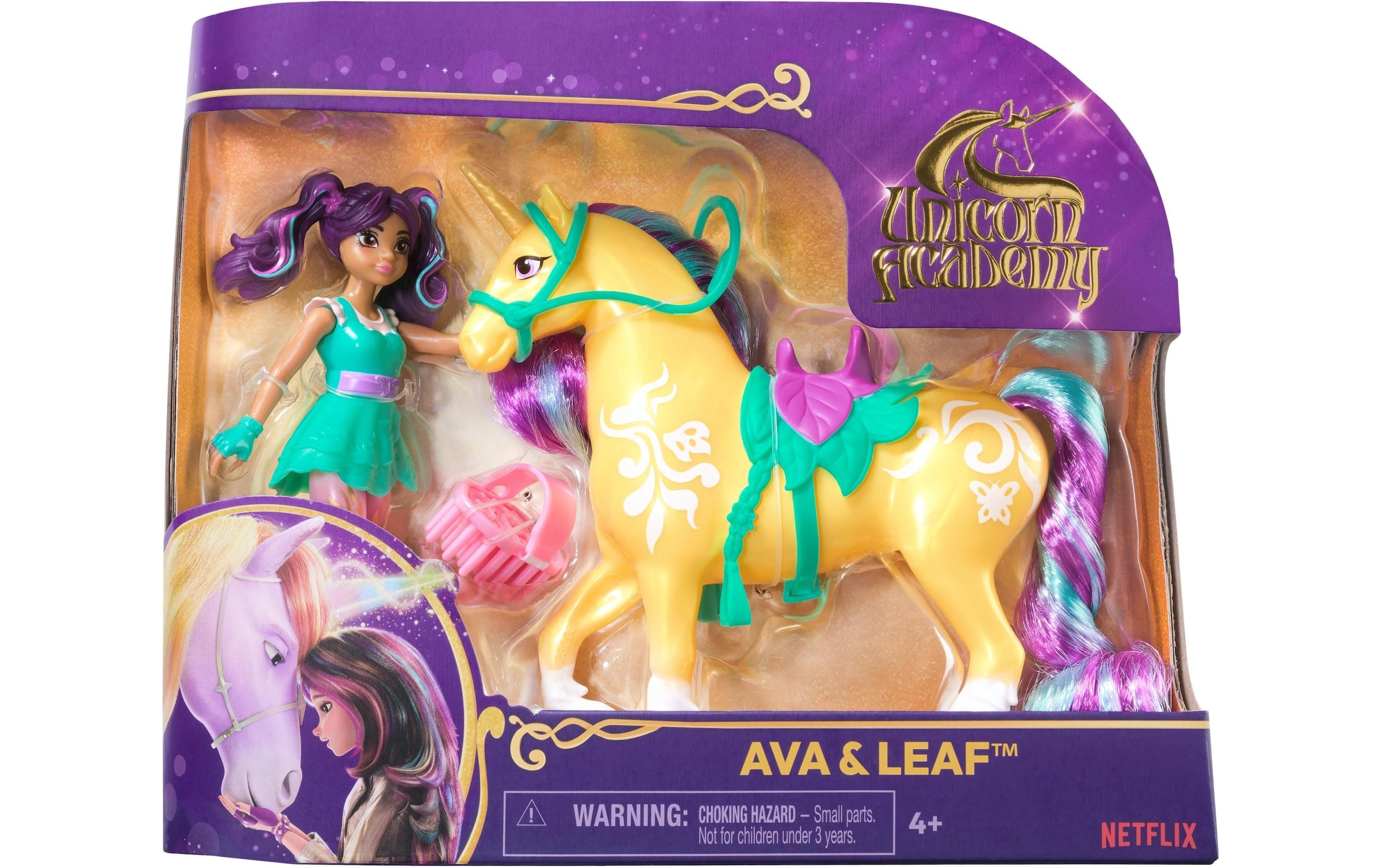 Anziehpuppe »Spinmaster Unicorn Academy Ava Doll & Leaf Unicorn«